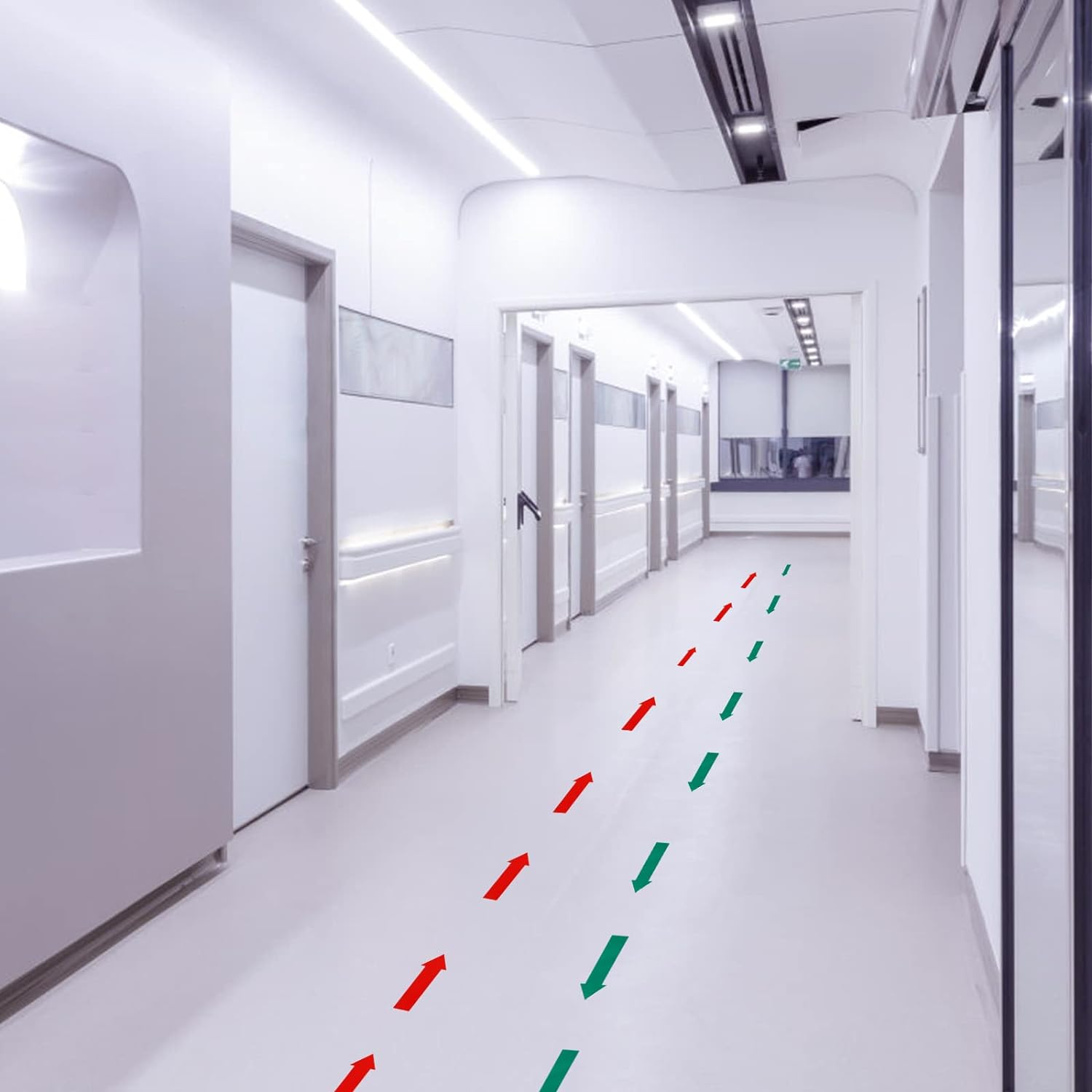 Arrow Floor Decals, 56 PVC Directional Adhesive Signs, Removable Adhesive Arrow Floor Decal Marking Stickers, 1.6X4.8In image number 4