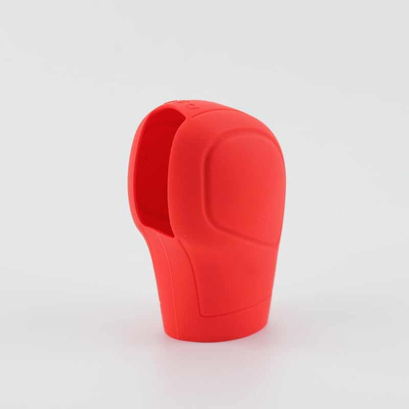 2 PCS Car Gear Shift Knob Cover, Elastic Silicone Anti-Slip Automatic Knob Gear Stick Protector, Universal Car Accessories Handbrake Shifter Cover for Men Women (Red, 8 * 5.6CM) image number 3