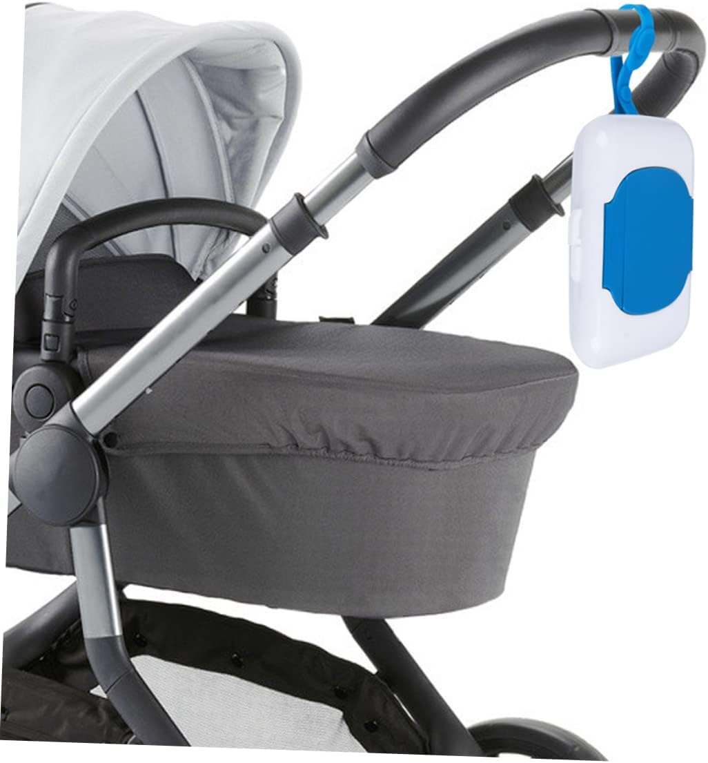 2Pcs Wipes Storage Box Portable Travel Wipes Case Compact Wet Tissue Holder Moisture-Sealing Cover Material for Easy One-Handed Use image number 6