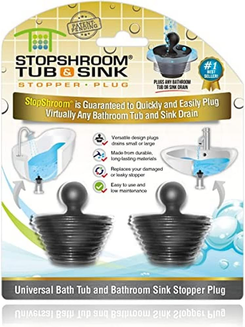 Stopshroom STBLU232 Universal Stopper Plug Cover for Bathtub, Bathroom and Kitchen Drains, Aqua