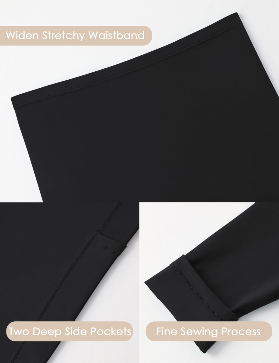 POSHDIVAH Women'S Maternity Workout Leggings over the Belly Pregnancy Yoga Pants with Pockets Soft Activewear Work Pants image number 6