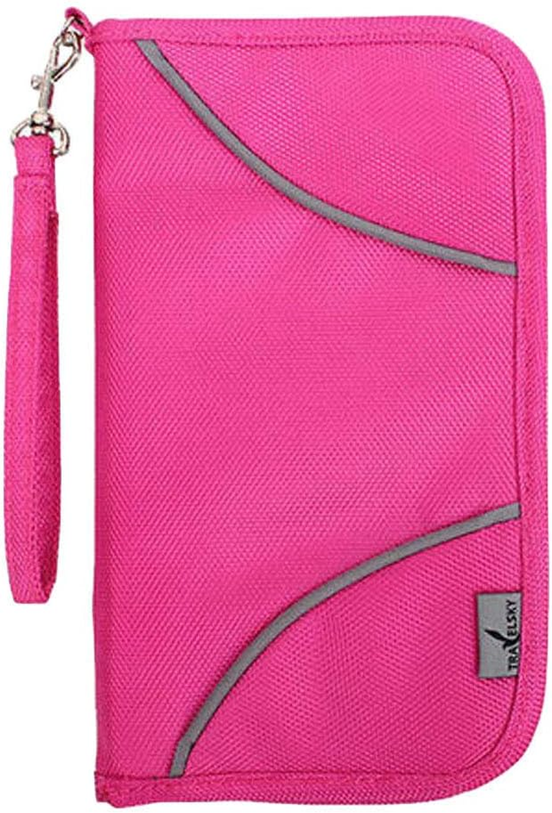 2018 Prime Deal Sale RFID Travel Passport Holder Wallet for Men Women,Welegant Multi-Purpose Document Organizer Case Long Pouch Handbag with Smartphone Pocket Detachable Wrist Strap (Style A, Orange)