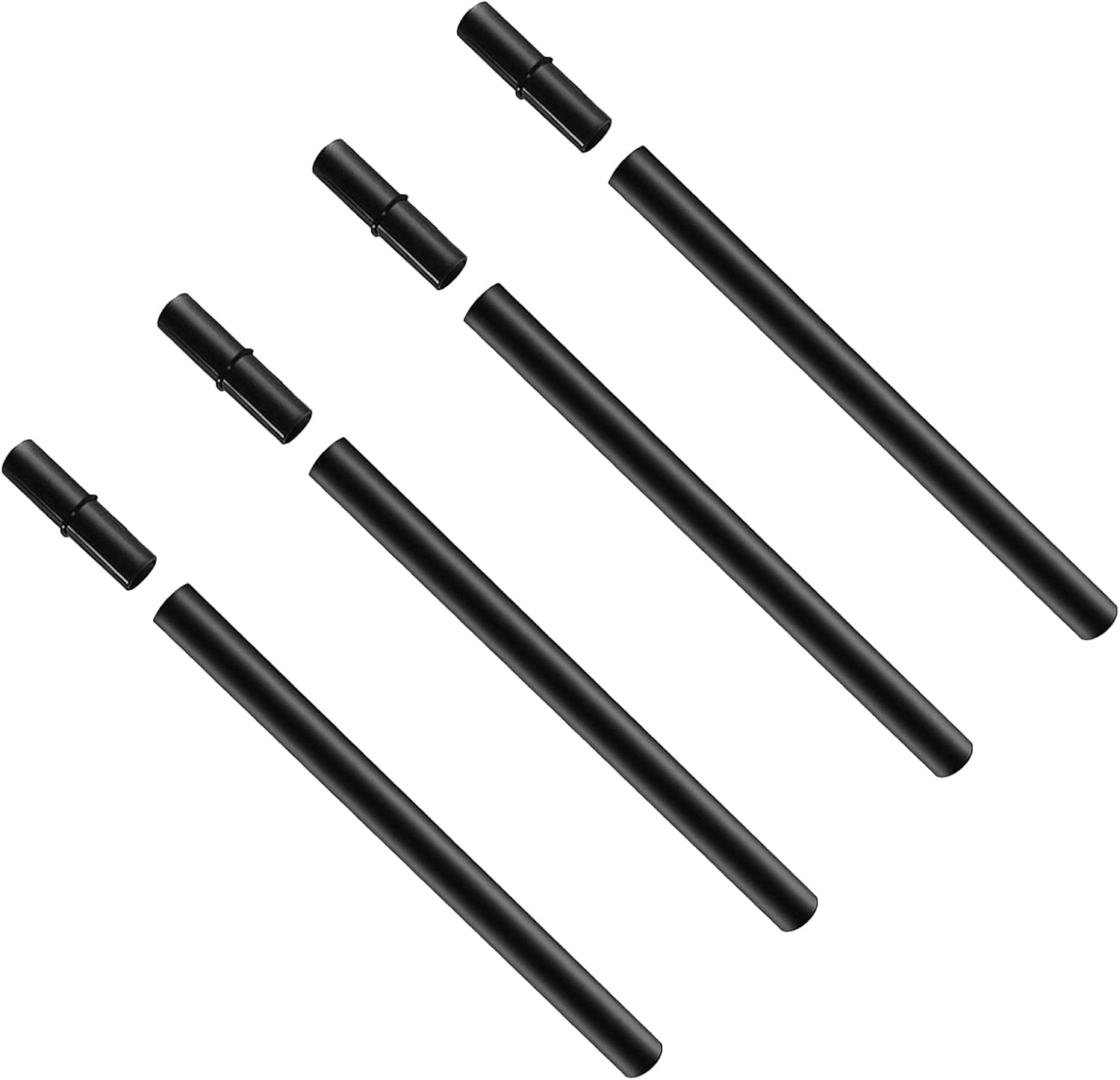 Plastic Pole Extension and Joint Kits Connector for Solar Flame Torches 12" Extension Makes Tiki Torches Taller, 4 Pack
