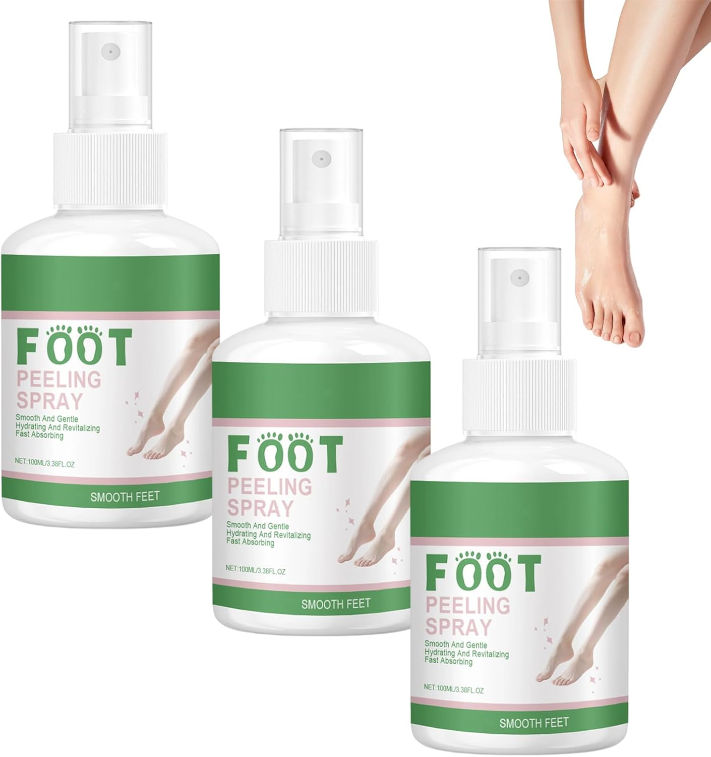 Foot Peeling Spray, Instant Foot Peeling Spray for Feet Exfoliating, Exfoliator & Moisturizing for Smooth Softer Feet for Women Men, Nourishing & Softening, Improve Rough Skin﻿ (1Pcs)