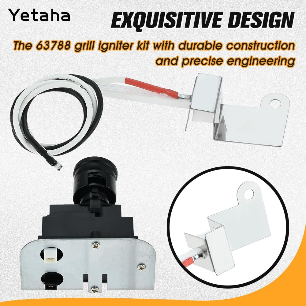 Yetaha 63788 Grill Igniter Kit Replacement for Weber Q320 Q3200 Series Gas Grills Ignition Replacement Parts image number 1