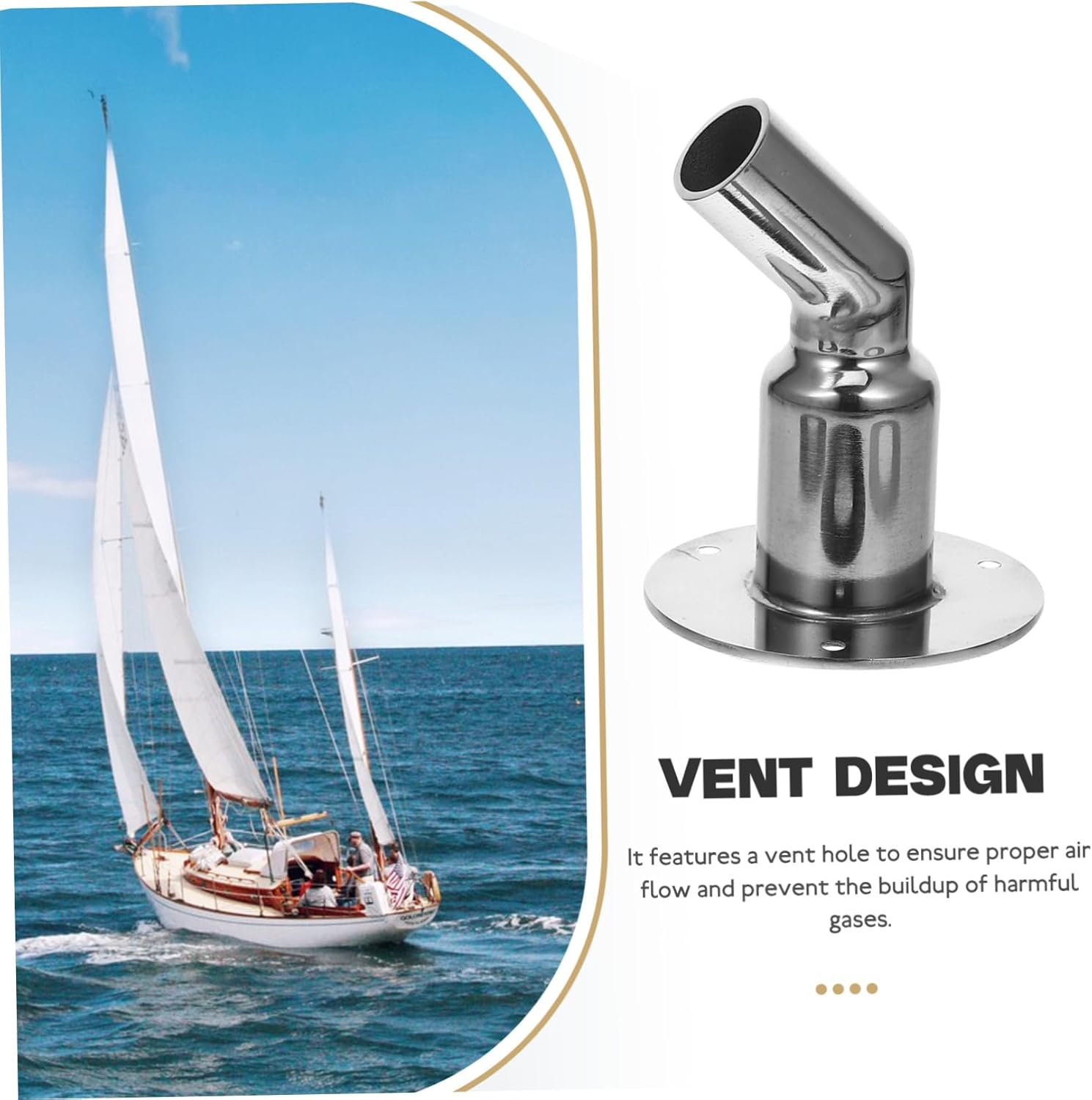 INOOMP Stainless Steel Heater Exhaust Hull Exhaust Skin Steam Diverter Gasket Included image number 3