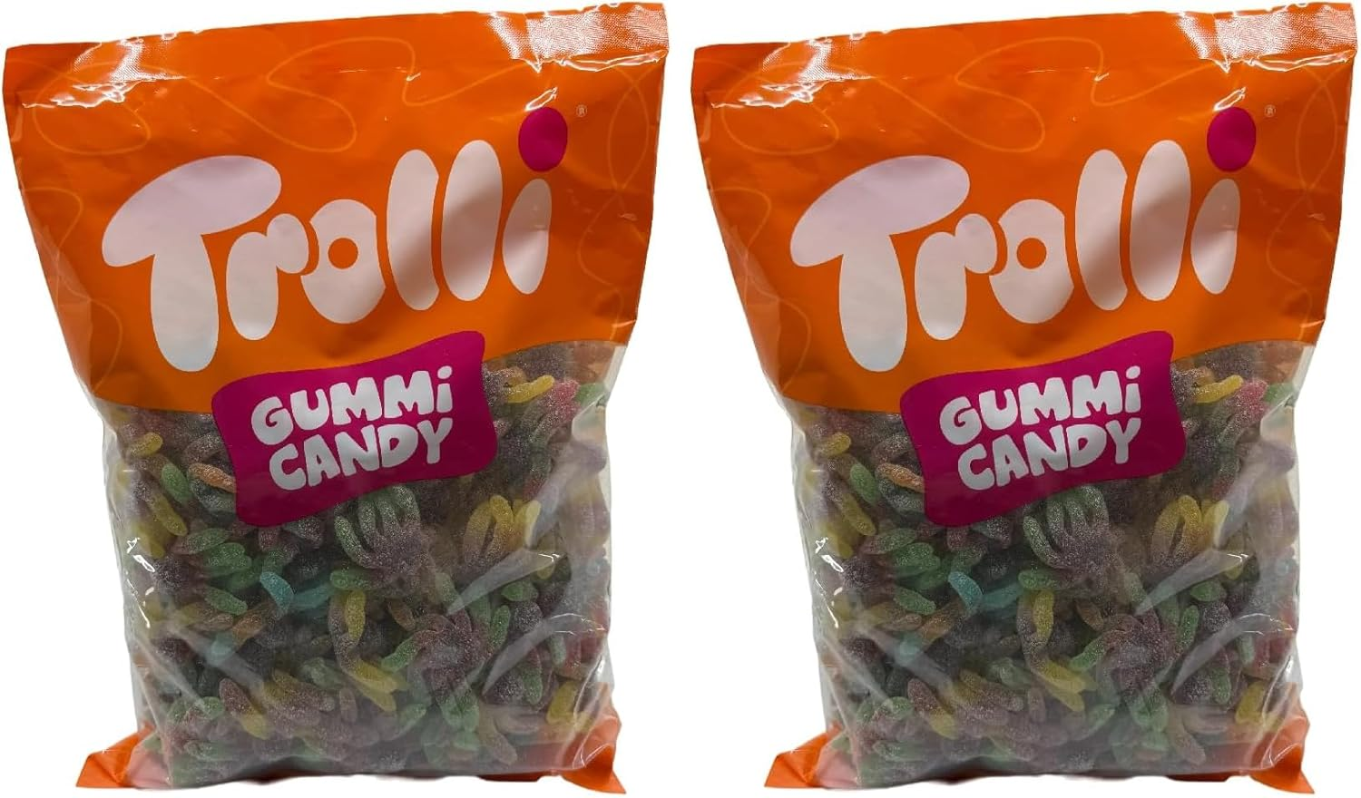 Trolli Sour Octopus Tangy & Chewy Gummi Octopuses 1500 G &ndash; Fruity Sour Gummi Candy, Gluten-Free Party & Halloween Lollies