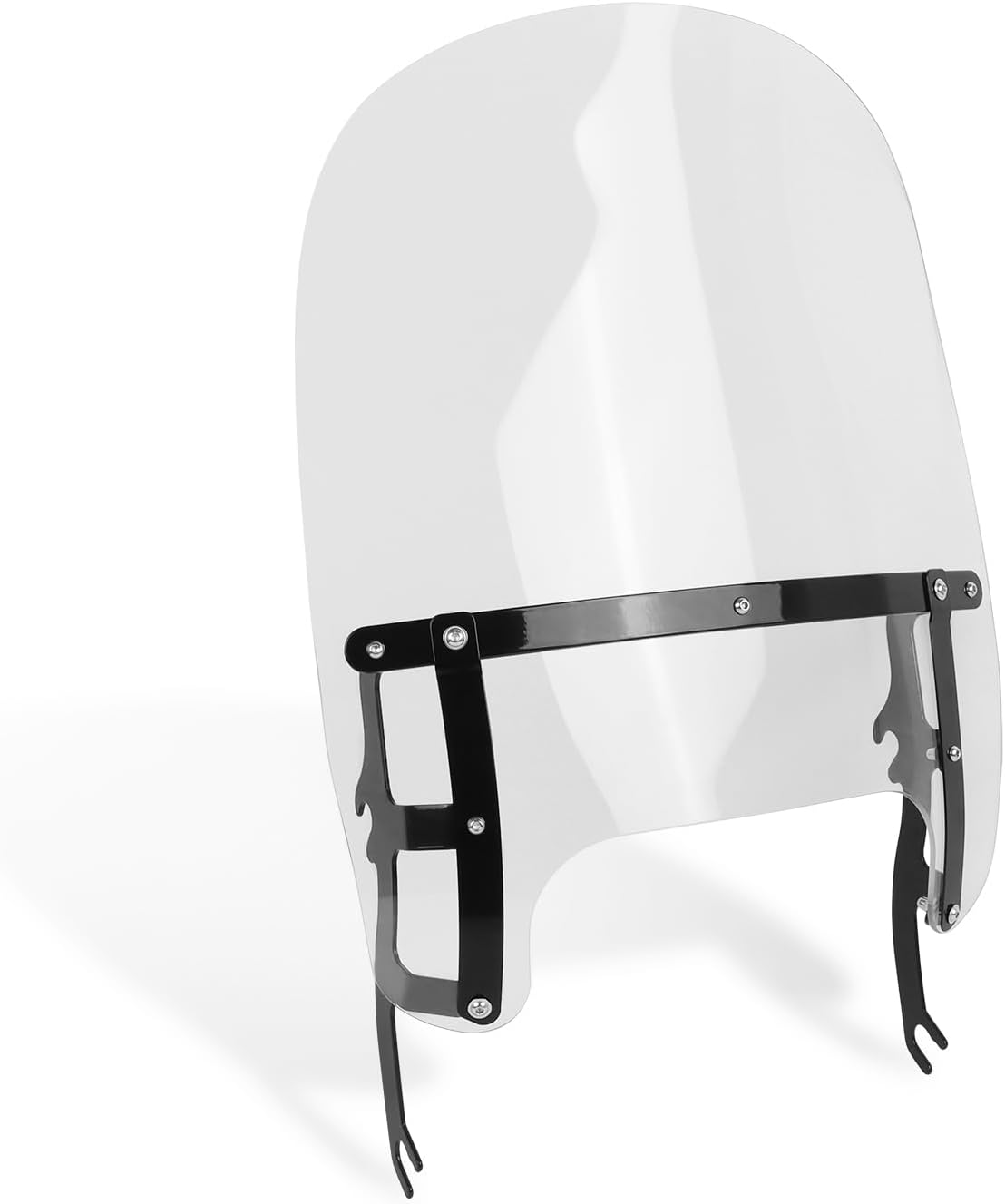 19" Motorcycle Windscreen Windshield Compatible with Harley Fat Boy FLFB FLFBS 2018-2023 PC Windscreen Double Bubble (Chrome, 19 Inch)