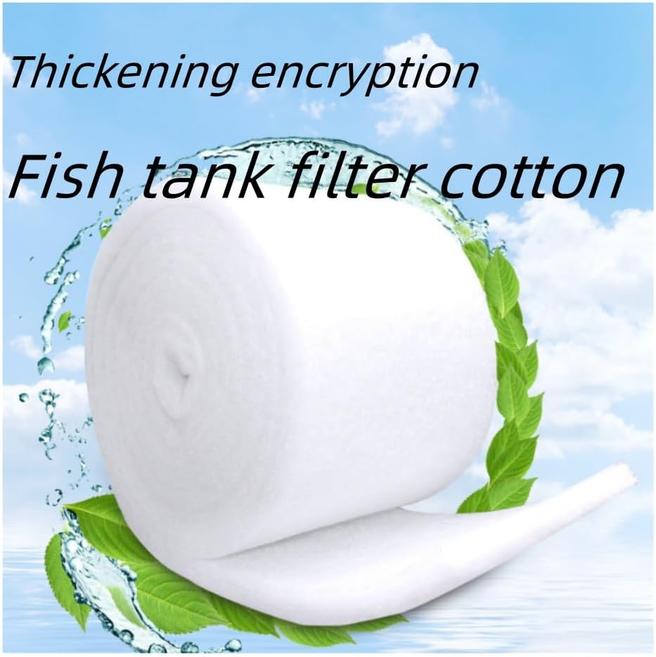 GYWHOOFT 2 PCS Aquarium Filter Sponge Mat, 1M X 12Cm Fish Tank Filter Sponge Pre-Filter Foam Roll Biochemical Reusable Filter Cotton Pad Cut to Fit Most Fish Tank Water Cleaning Supplies image number 1