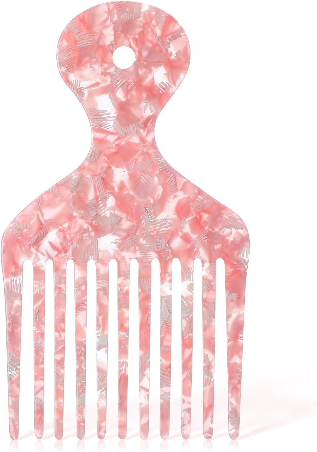 Ptwola Wide Tooth Afro Hair Pick Comb Wide Teeth Plastic Picks Smooth Barber Comb Durable Sturdy Professional Quality Styling Tool for Women Men Long Thick Curly Hair Styling Medium Coarse Hair image number 3