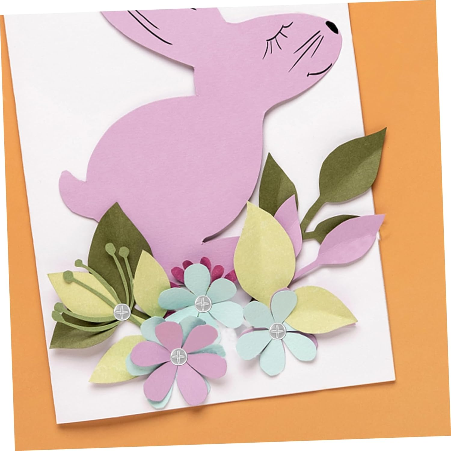 Yardenfun 100Pcs Decorative Paper Fasteners Flat Angle Nails for Boys and Girls Crafts Two-Legged Fasteners for Scrapbooking and Creative Projects image number 6