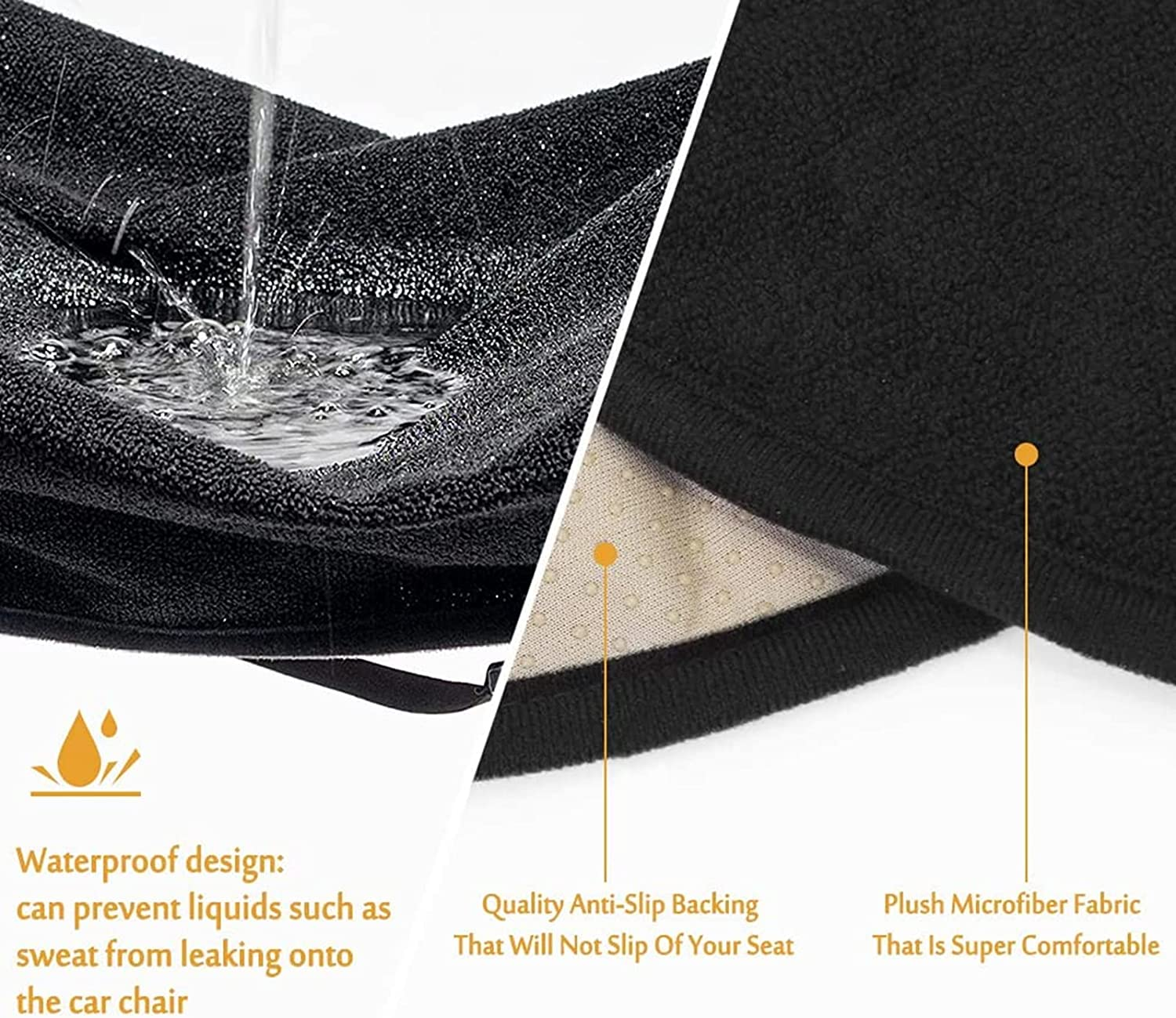 VIYNRAN Waterproof Car Seat Cover, Universal Front Seat Cover Made of Durable Sweat Towel,Absorbent Sweat, Machine Washable, Non-Slip, Single Seat Protector with Elastic Cords for All Car image number 1