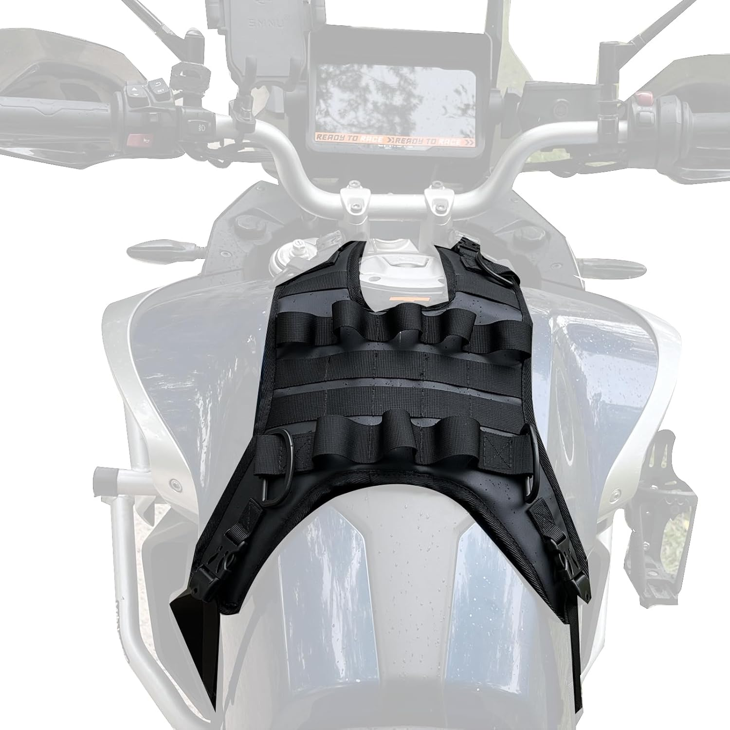 Universal Motorcycle Tank Bag Mounting Base,Tank Cover for Motorcycle Fuel Tank Bag/Bumper Bag/Clash Bar Bag - Motor Tank Expansion Storage Accessories (Tank Mount) (Tank Mount Waterproof) image number 5