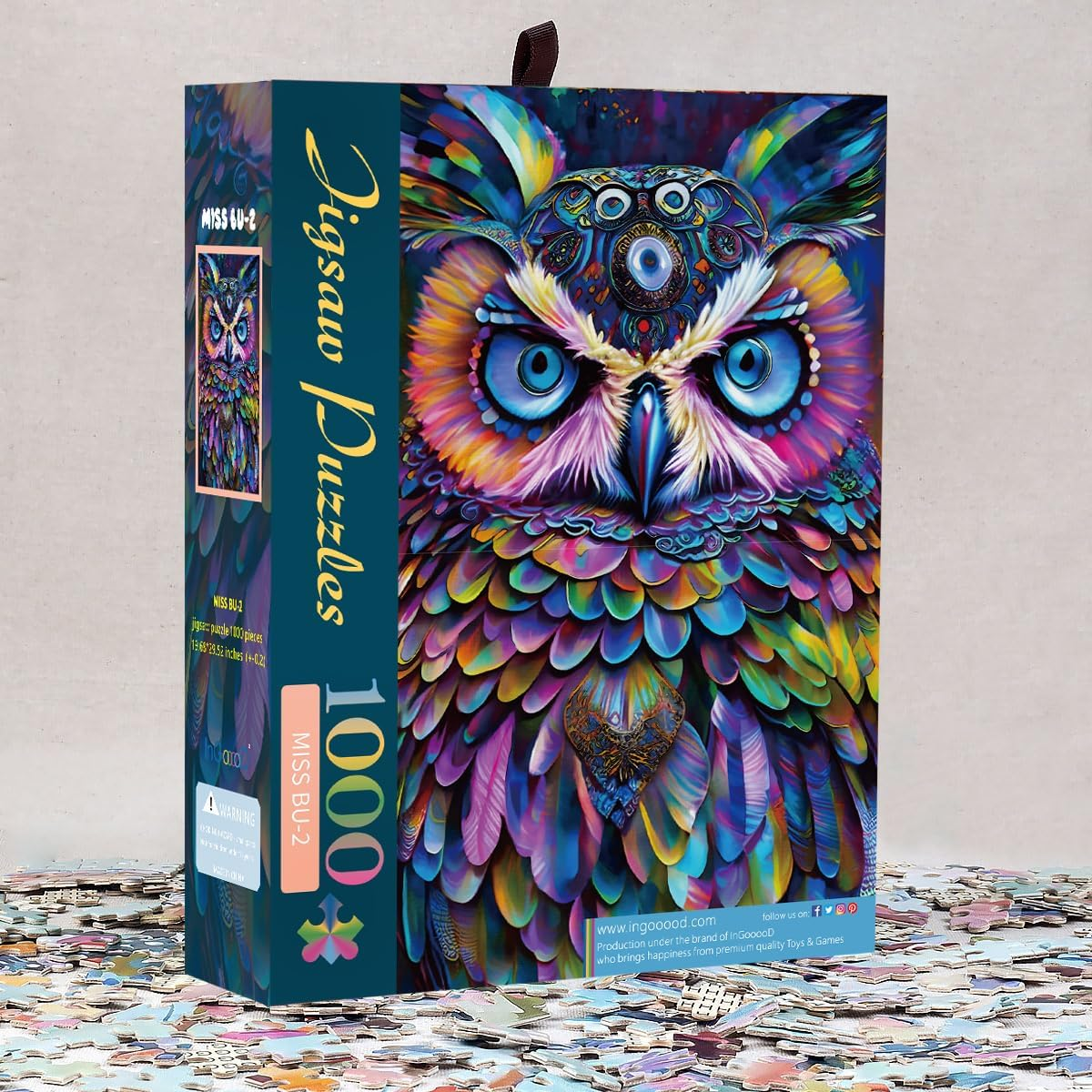 Ingooood Jigsaw Puzzle 1000 Pieces-Sneak Peek Series - Miss BU-2 - Entertainment Toys for Adult Special Graduation or Birthday Gift Home Decor