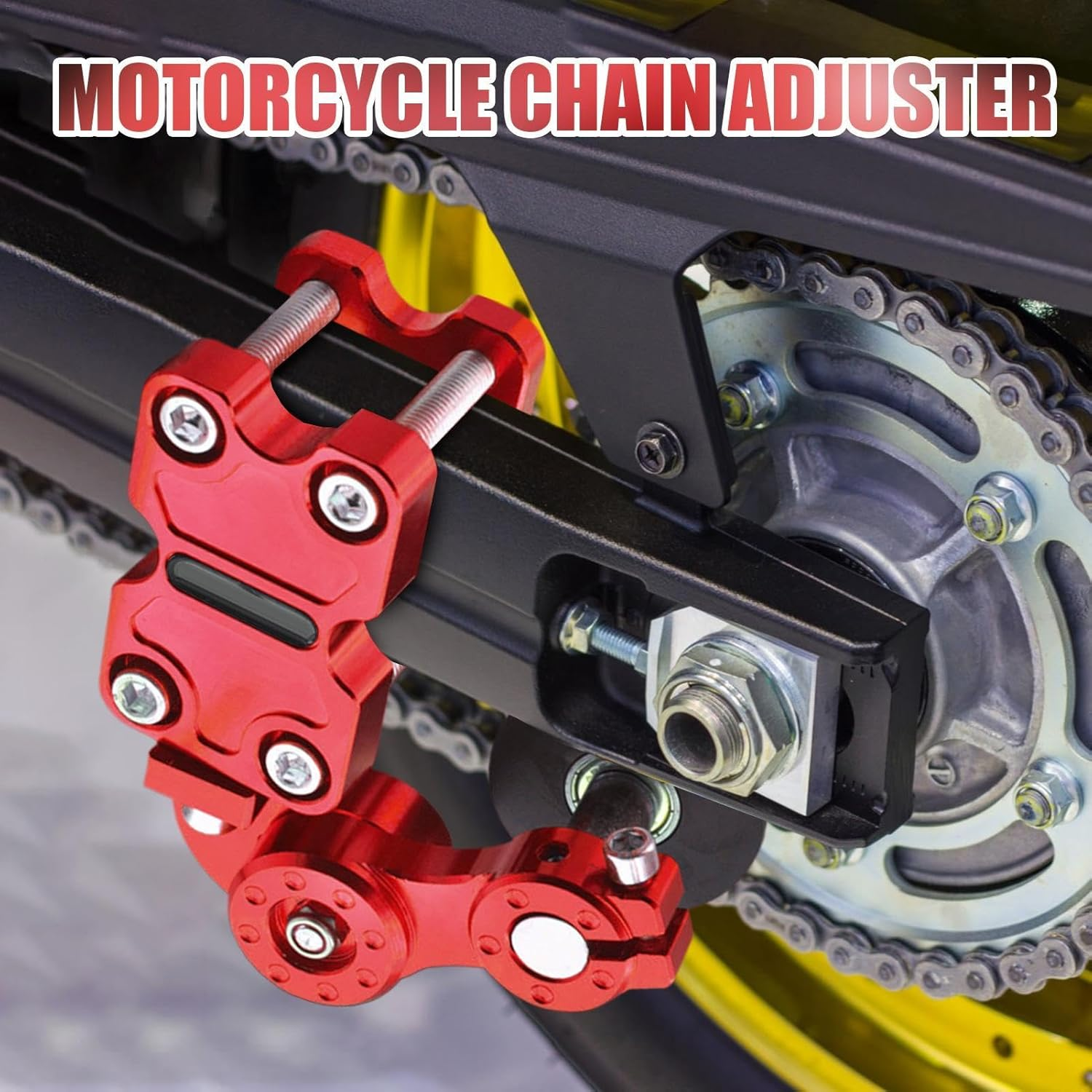 Motorcycle Chain Tensioner Tool | Automatic Motorbike Chain Adjuster Tensioner | Modified Chain Adjuster Tool for Riding, Motorcycling Gear for Men