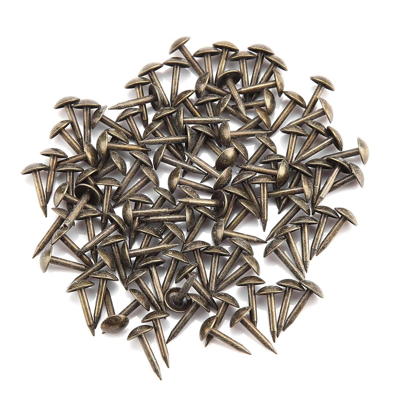 100Pcs Thicken Iron Nails - Sturdy and Durable Fasteners for Furniture Wooden Door, Sofa, Door, Furniture Decoration (6 * 12MM)