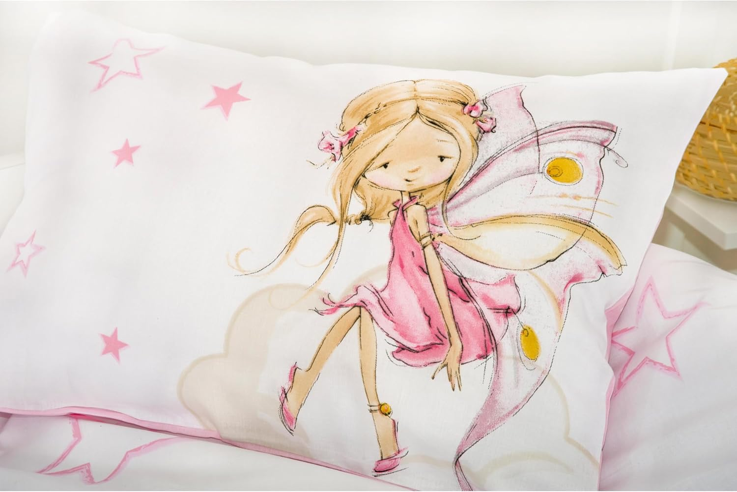 Herding Bedding Set, White/Pink, 100 X 135 Cm image number 3