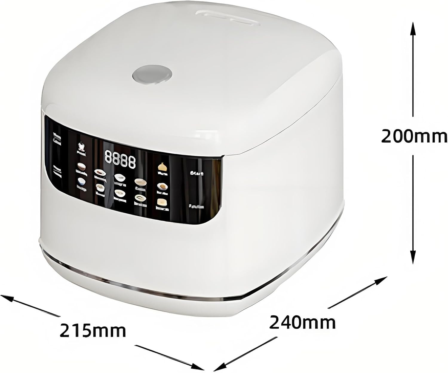 2L Electric Portable Digital Rice Cooker, Multifunction Electric Cooker with 24H Preset & Keep Warm, Nonstick Pot for Rice/Porridge/Soup, Mini Stewpot for Dorm, Home, Travel
