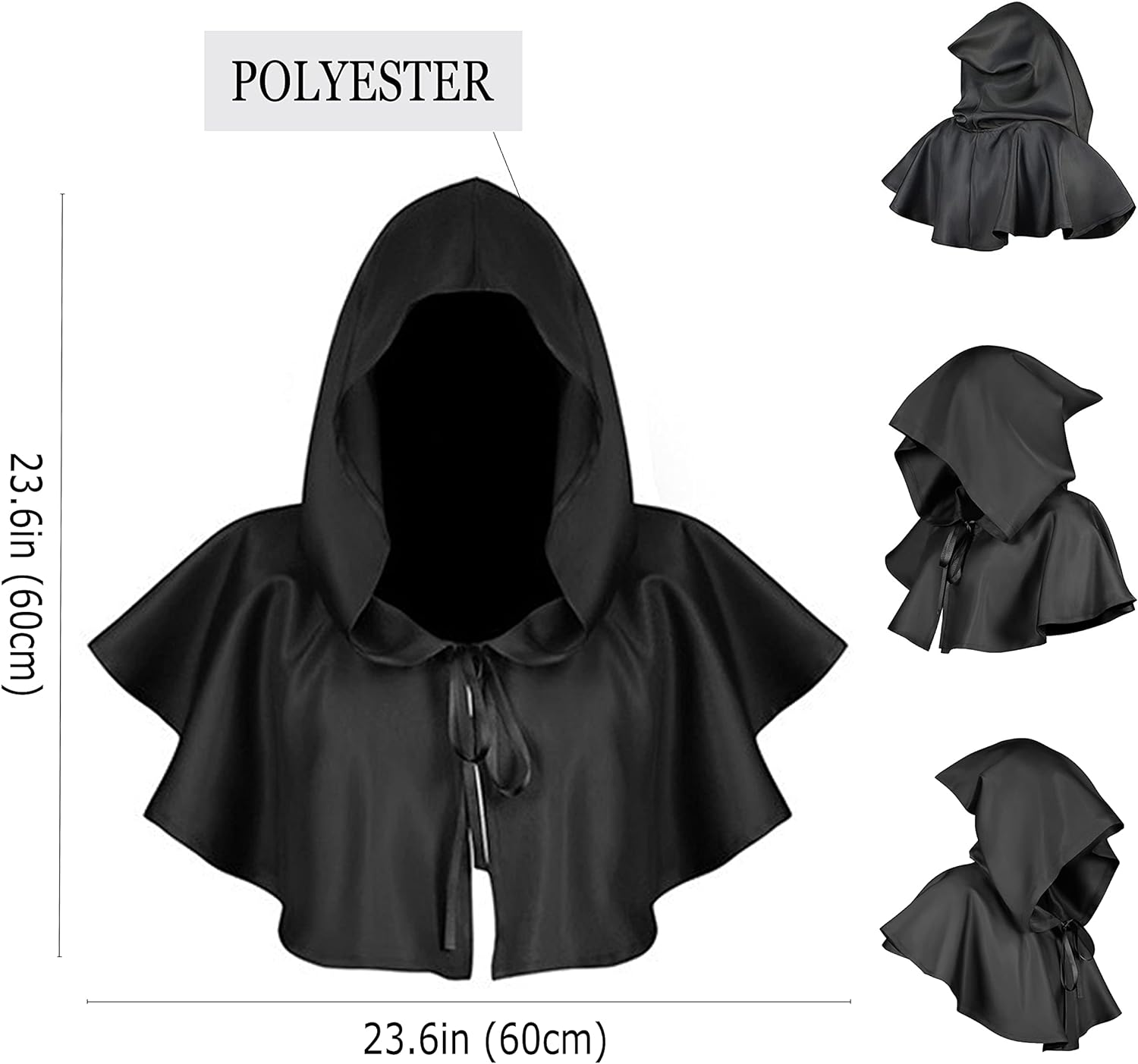 Plague Doctor Mask Set Bird Leather Masks and Hooded Cloak Combo Long Nose Beak Cosplay Halloween Costume Props image number 1