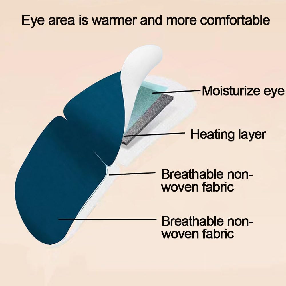 Dolemay Steam Eye Mask,10 Packs Heated Eye Mask Warm Compress for Eyes Disposable Heated Sleep Eye Mask for Dry Eyes Dark Circles Relax Comfortable Self Heating Warm Eye Mask for Travel Home Office image number 1