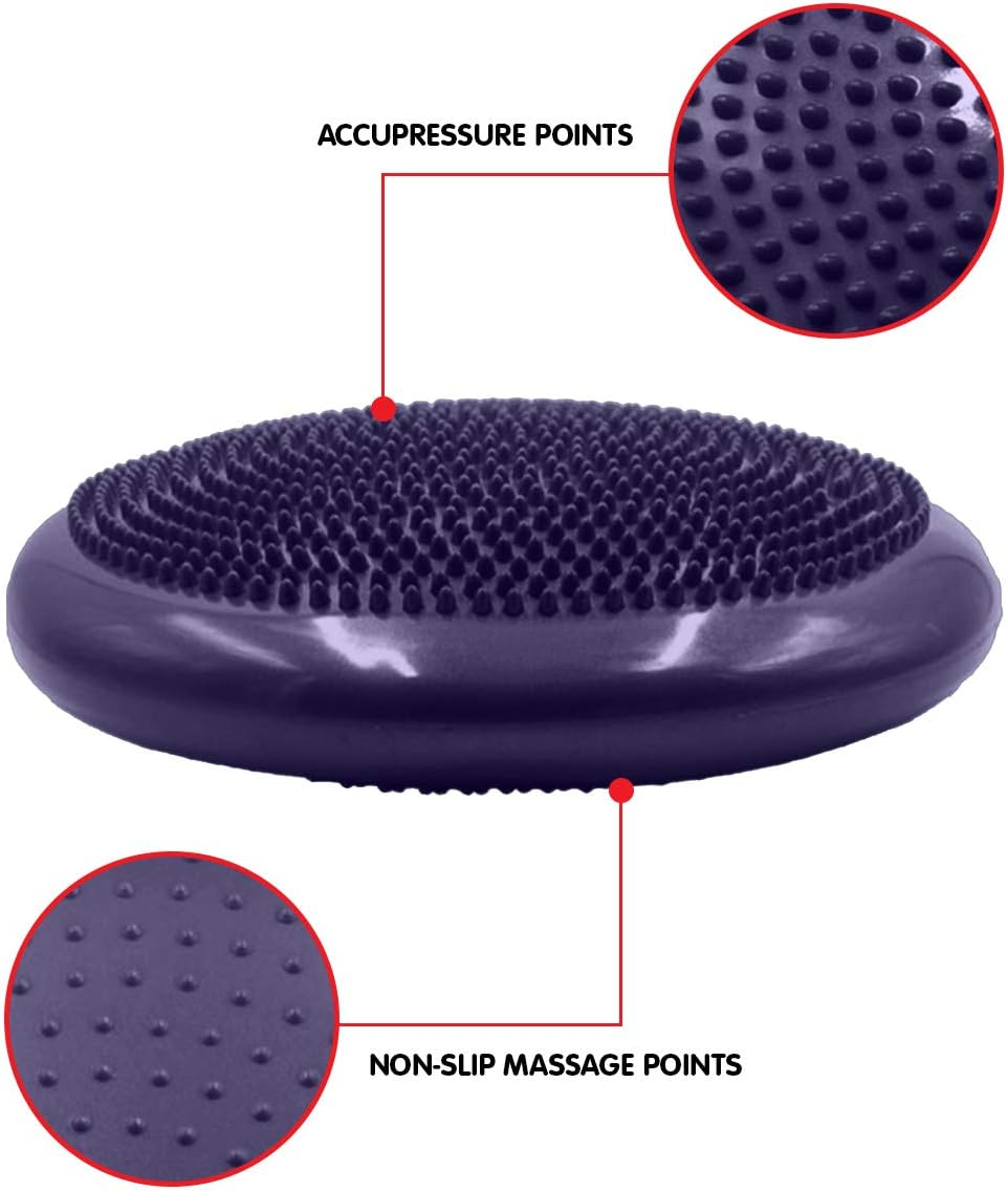 Powertrain Yoga Stability Disc Home Gym Pilate Balance Trainer Wobble Pad Cushion Purple