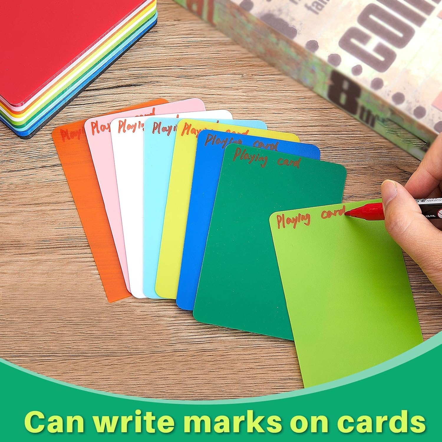 Tall Trading Card Dividers for Games Sports Baseball, 10 Colors Plastic Card Pages, 2.7 X 4.2 Inch (50 Pack) image number 3