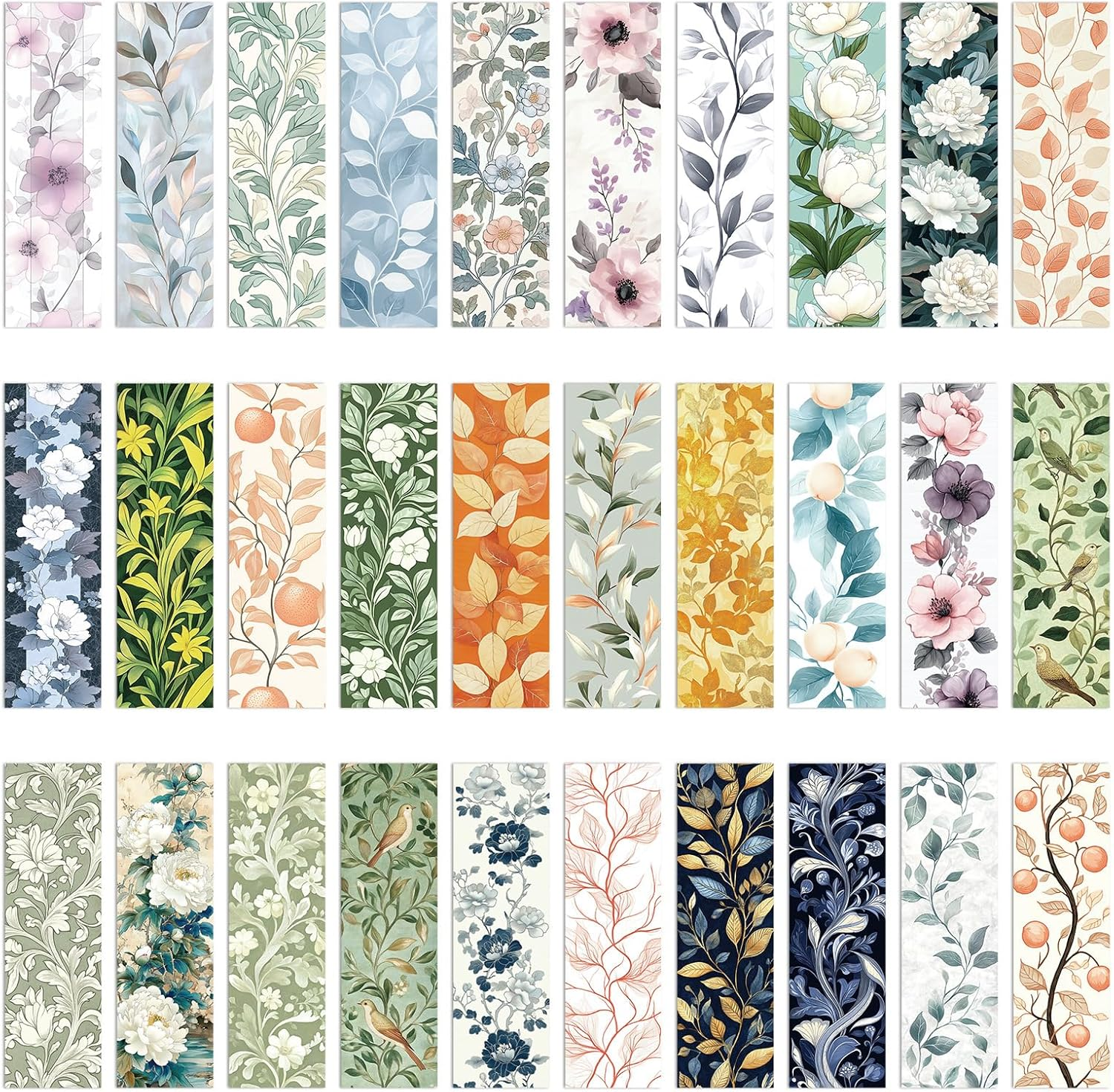 Palumma 30 Pcs Paper Bookmarks 30 Different Styles, Read Cute Book Marks Fashion Style Book Accessories, Natural Style Bookmarks for Book Lovers, Women (Pink)