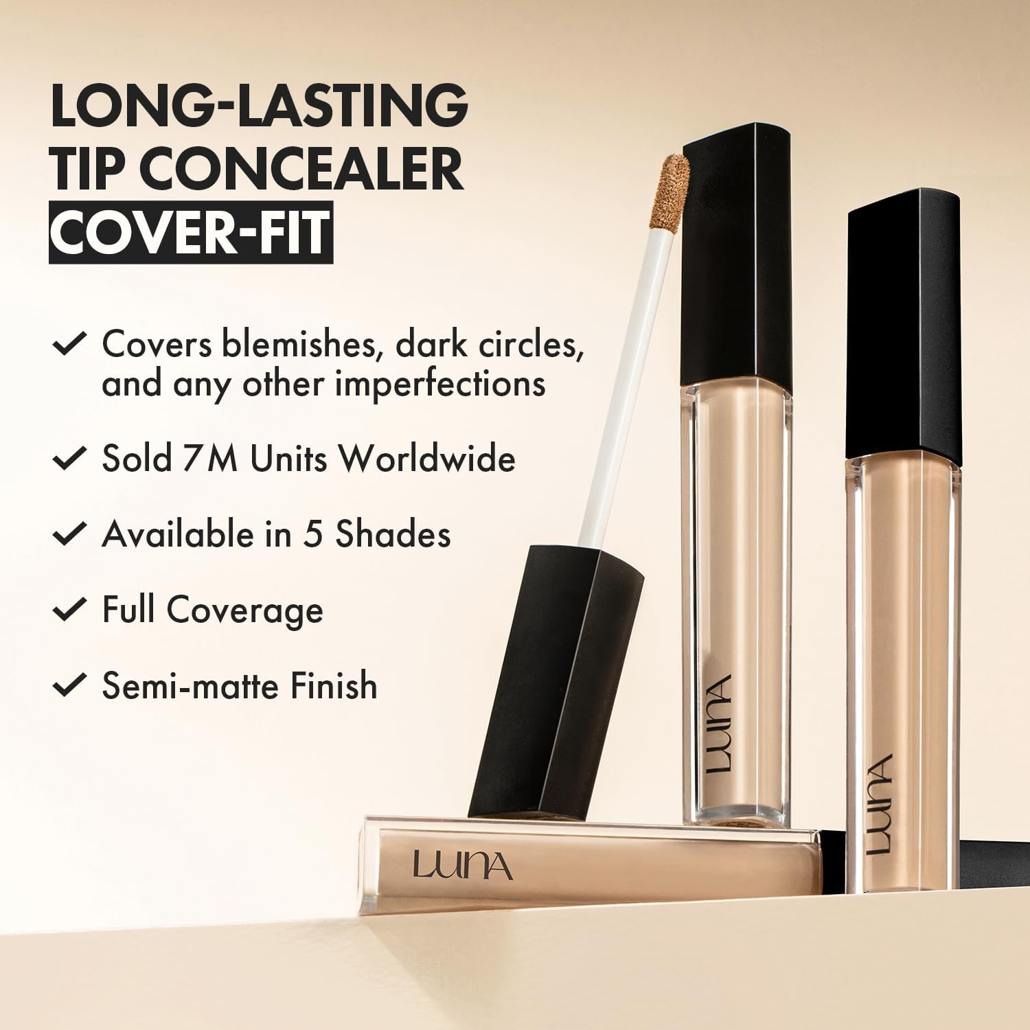 Long Lasting Tip Concealer Cover-Fit SPF28+/PA++ (4 Colours) 7.5G image number 3
