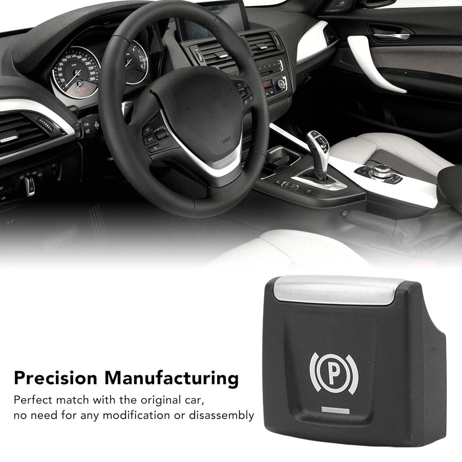 Handbrake Button, Car Emergency Parking Brake Handbrake Button Switch, Hand Brake P Button Cover, Improve for 1 Series F20 F21, and 2 Series F22 F23 F45 F46 F44 image number 6