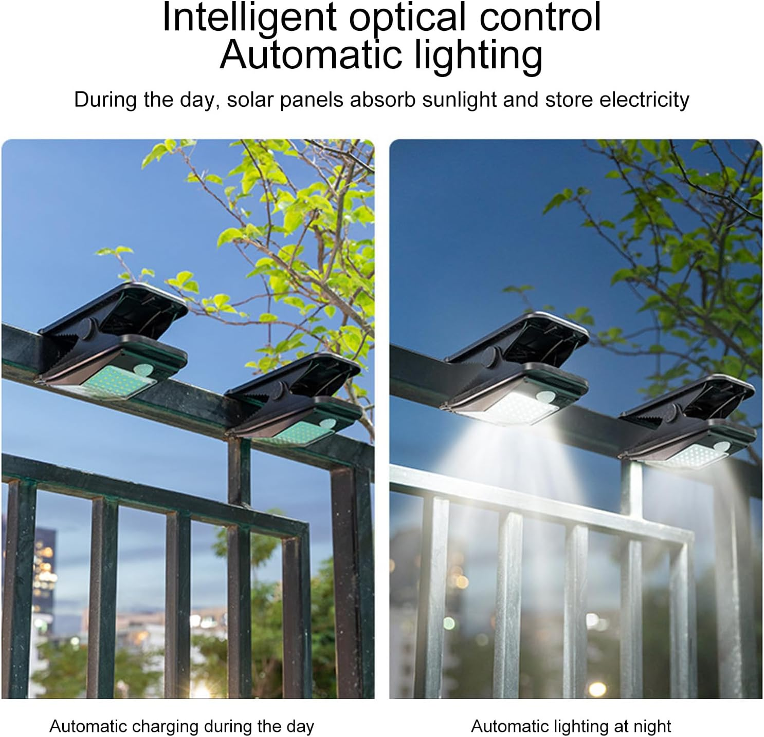 Clip on Solar Motion Sensor Lights Outdoor, IP65 Waterproof Solar Lights Outdoor Clip Solar Motion Light, Portable Solar Powered Security Light, Emergency Lighting (White Light) image number 3