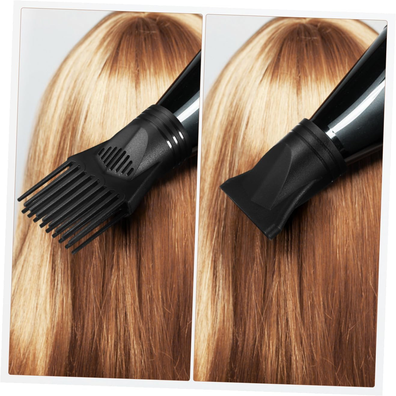 2Pcs Hair Dryer Nozzle Attachments Comb Diffuser for Versatile Styling Plastic Easy Installation for Straight Curly Hair image number 3