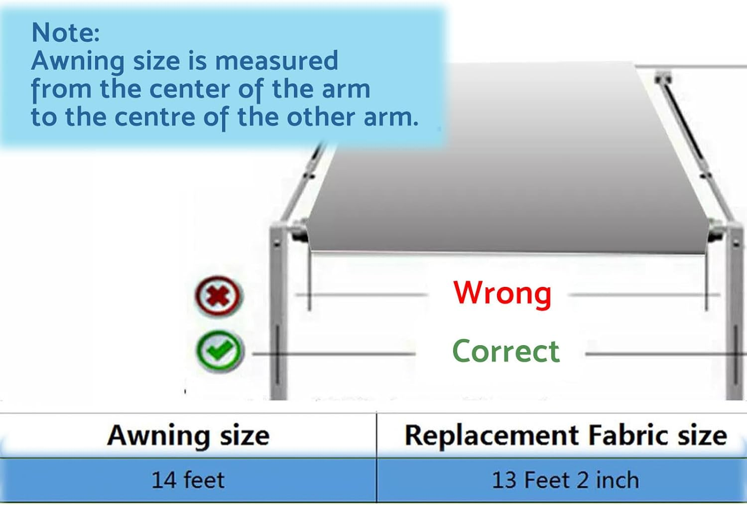 14FT PVC Vinyl Awning Fabric Gray Fade Suitable for RV Caravan Trailer Camper image number 5