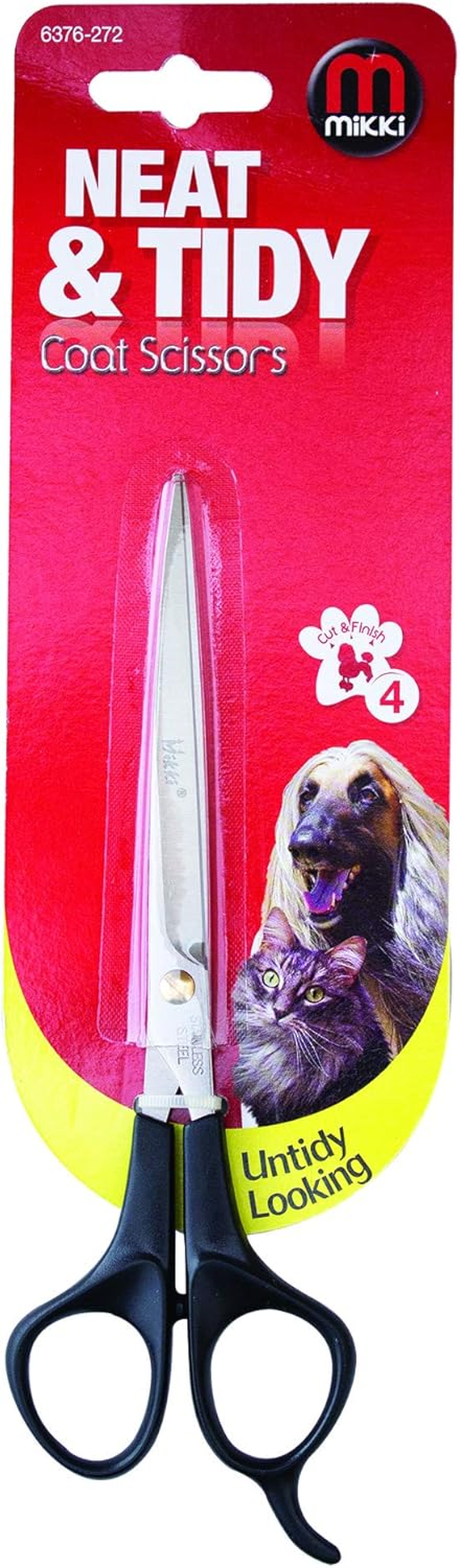 Mikki Dog, Cat Coat Grooming Scissors - Pet Shears - for Short, Medium and Long Fur Hair - Large