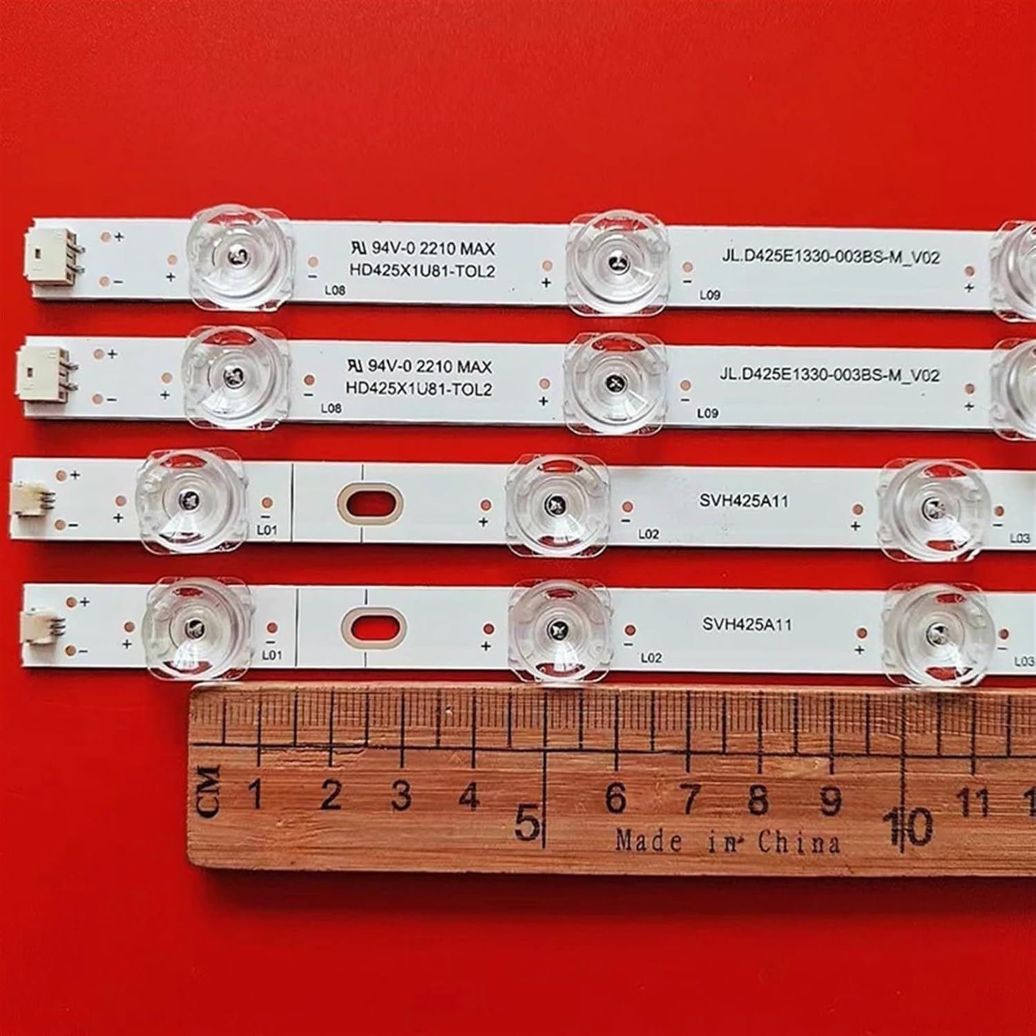 LOTOAK 4Tv(16Pcs) LED Backlight Strip Compatible with Hisense JL.D425E1330-003BS-M_V02 43"TV 43R6E3 43H6G 43R6090G 43H6570G 43R6000GM 14 Lamp (Color : 16PCS(4TV)) image number 5