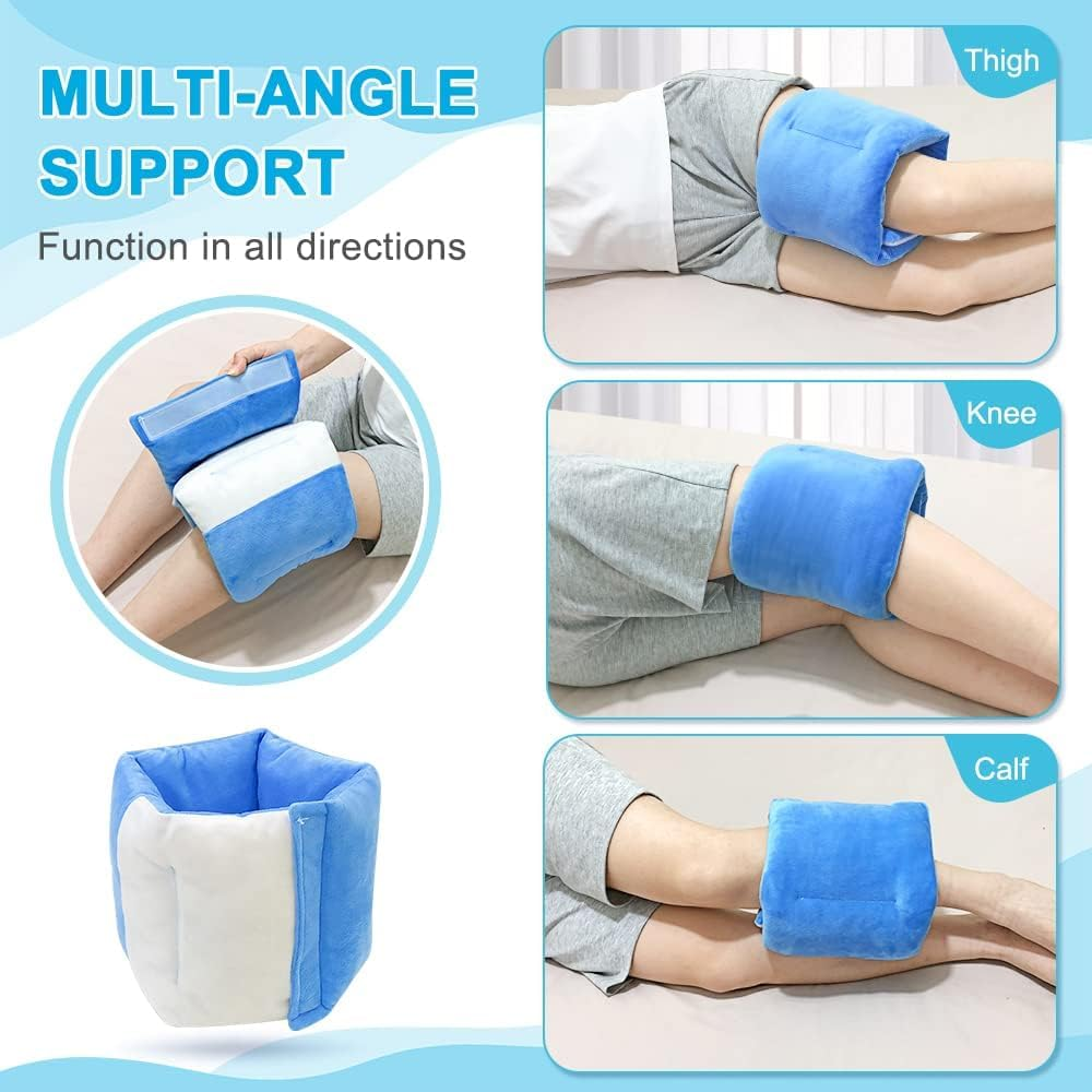 Knee Pillow for Side Sleepers Leg Pillows Side Sleeping Hip Pillow Knee Wedge Leg Support Pillow between Legs for Sleeping Knee Support Surgery Pillow for Aligns Spine, Back, Sciatica Pain Relief image number 4