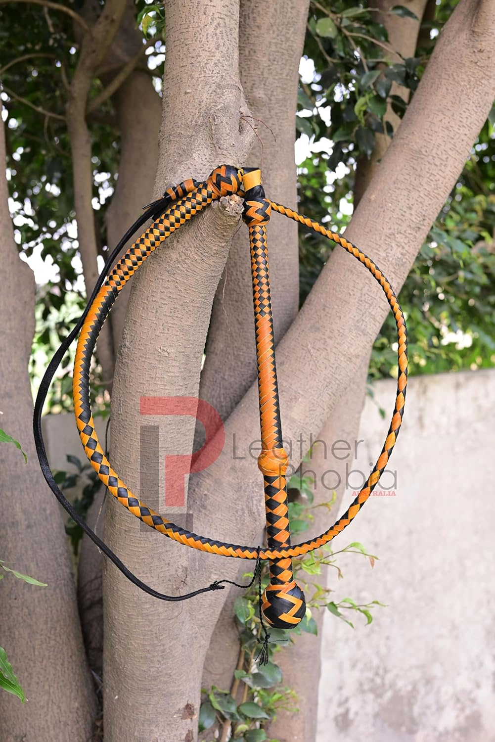 Bullwhip 6Ft Genuine Leather Indiana Jones Style Whip for Equestrian Training & Cracking, Kangaroo Hide Leather Stock Whip image number 5