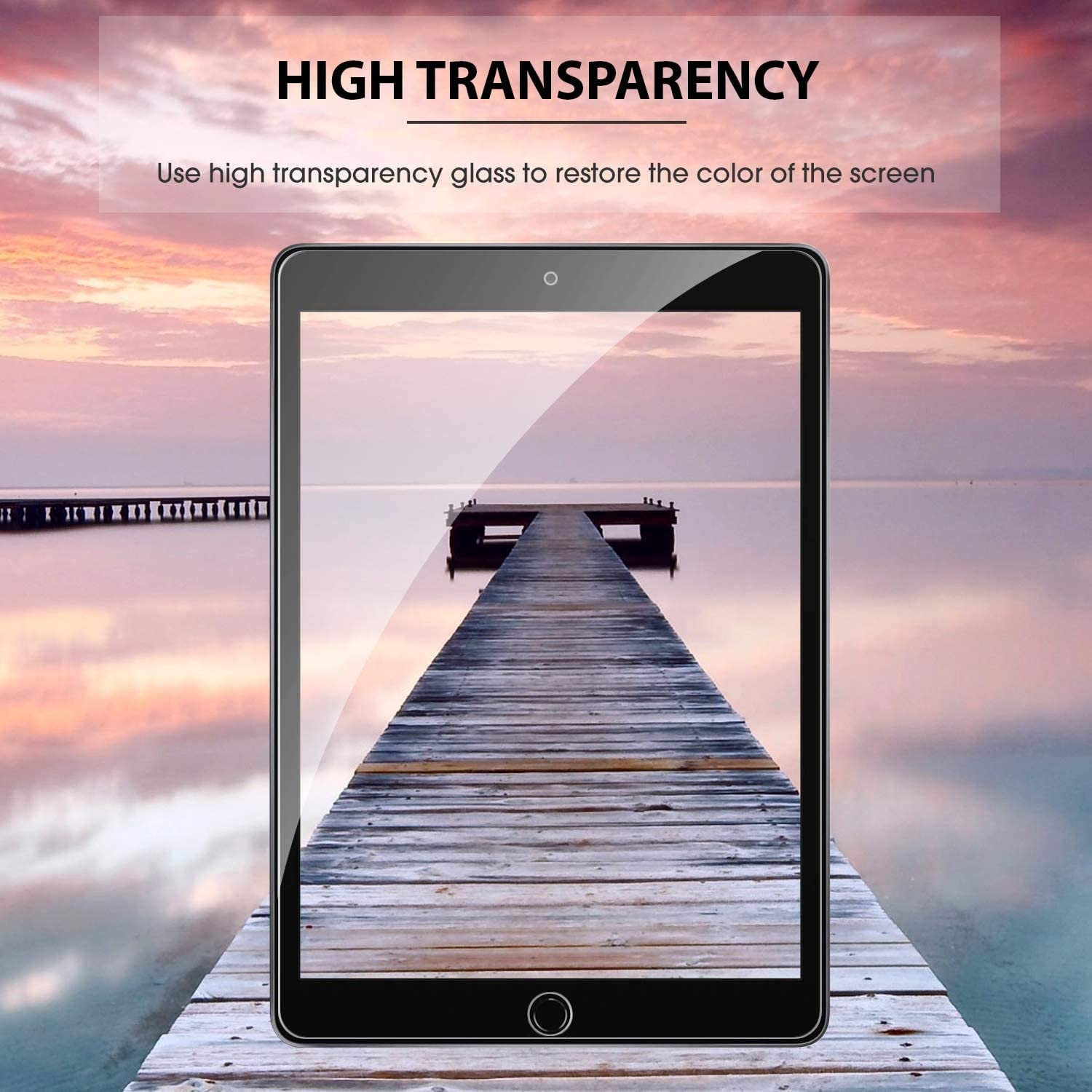 ZUSLAB Ipad 9/8 / 7 Tempered Glass Screen Protector Film (10.2") image number 4