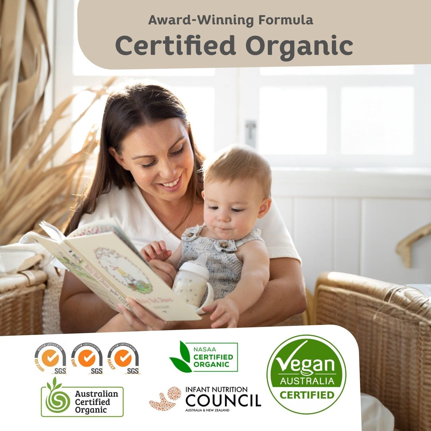 Sprout Organic Vegan Baby Formula, Plant-Based Baby Food for 0-12 Months, Foods Enriched with DHA, Dairy-Free, Soy-Free, Made in Australia (700G Tin) image number 2