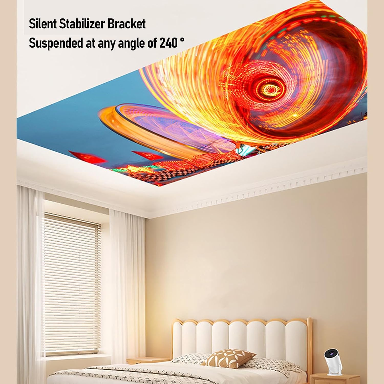 YUEHISY Small Wifi Video Projector, Home Theater Projector with Immersive Sound & Low Noise, Multi-Port Connectivity image number 5