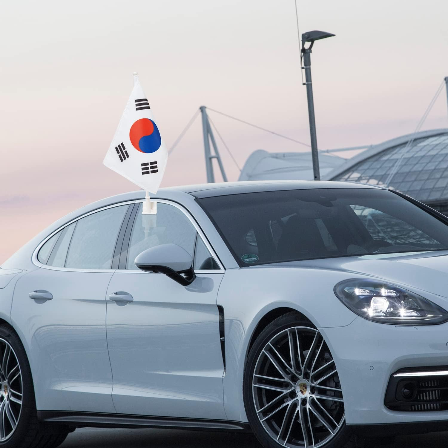 Korea Flag Car Flag with Pole - Outdoor Korean Flag, Window Clip for Most Windows, 14-Inch Pole, 16 X 10 Inch Double Sided image number 6