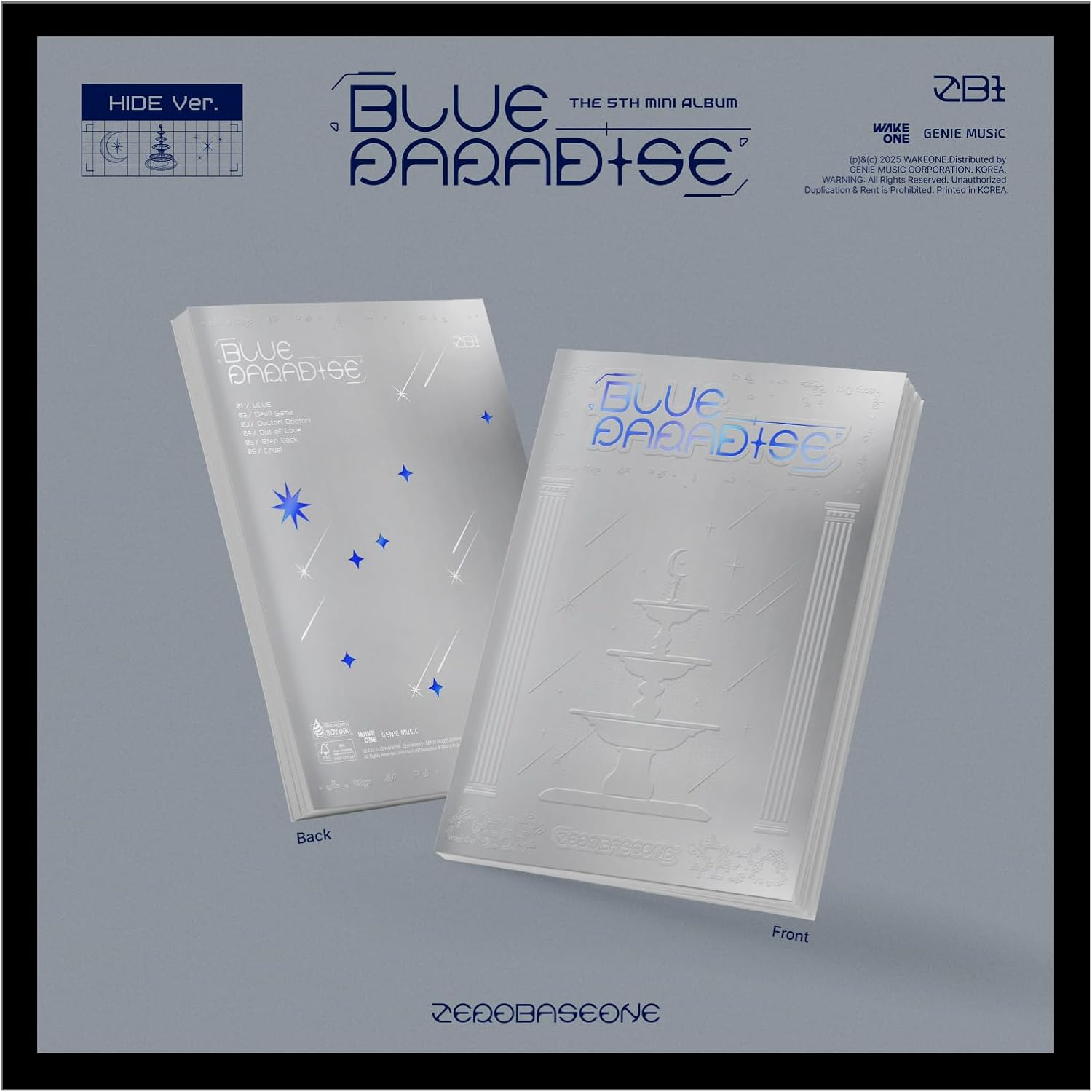ZEROBASEONE BLUE PARADISE 5Th Mini Album with Tracking Sealed ZB1 (Standard Seek Version) image number 6