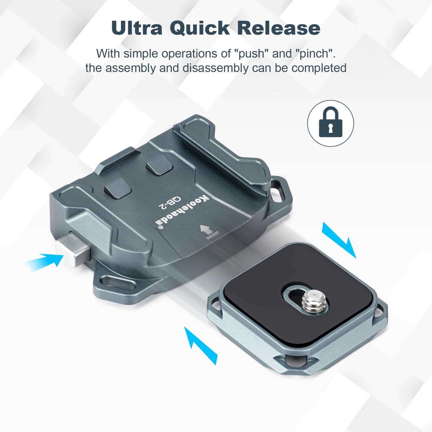 Koolehaoda Camera Shoulder Strap Mount Quick Release Kit, QR Plate Capture Camera Clip for Camera to Shoulder Strap Quick Mount/Release (QB-2 Quick Release Kit) image number 1