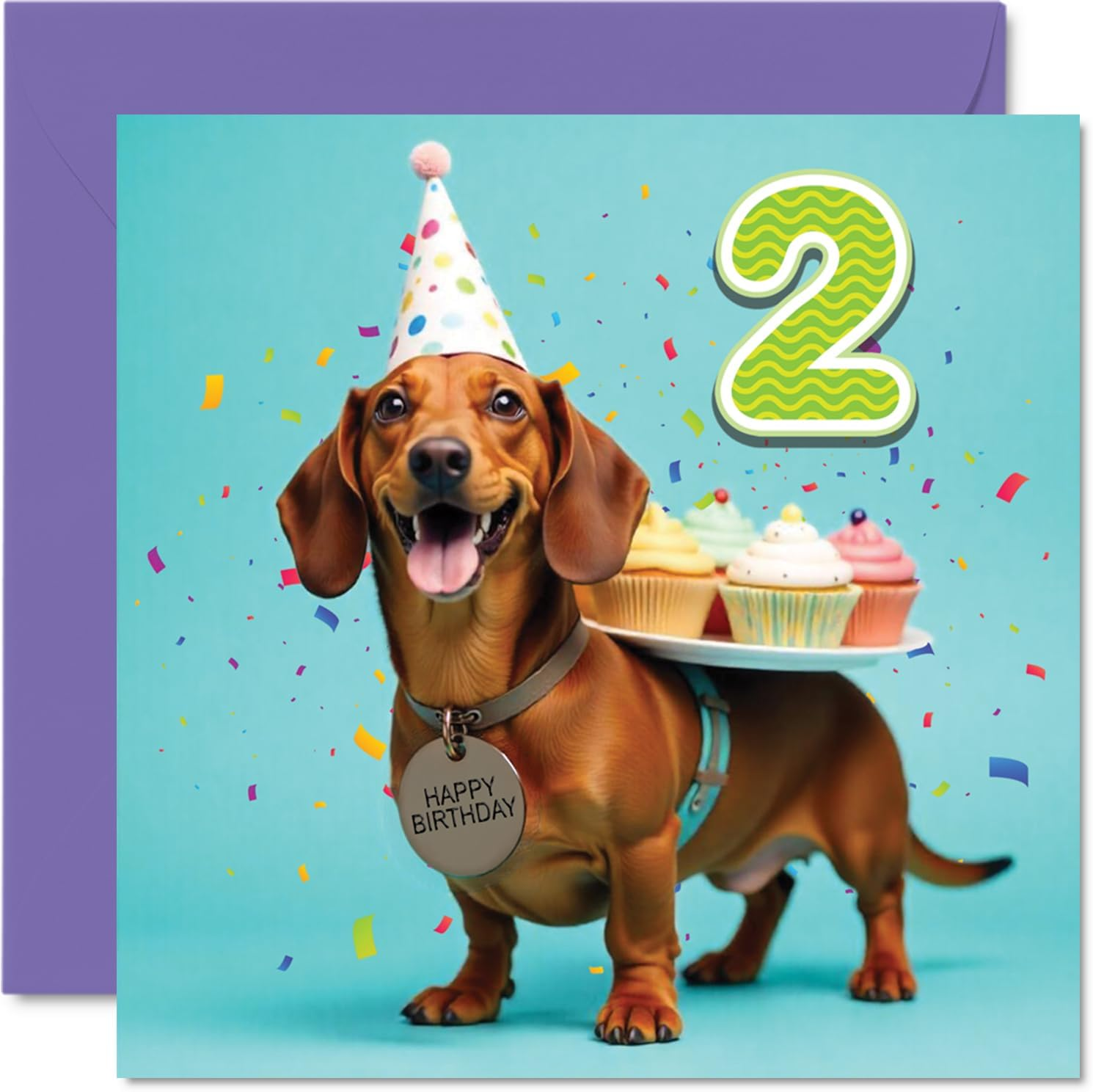 11Th Birthday Cards for Boys Girls - Party Dog - Happy Birthday Card for 11 Year Old Boy Girl Sister Niece Daughter Brother, 145Mm Bday Greeting Cards