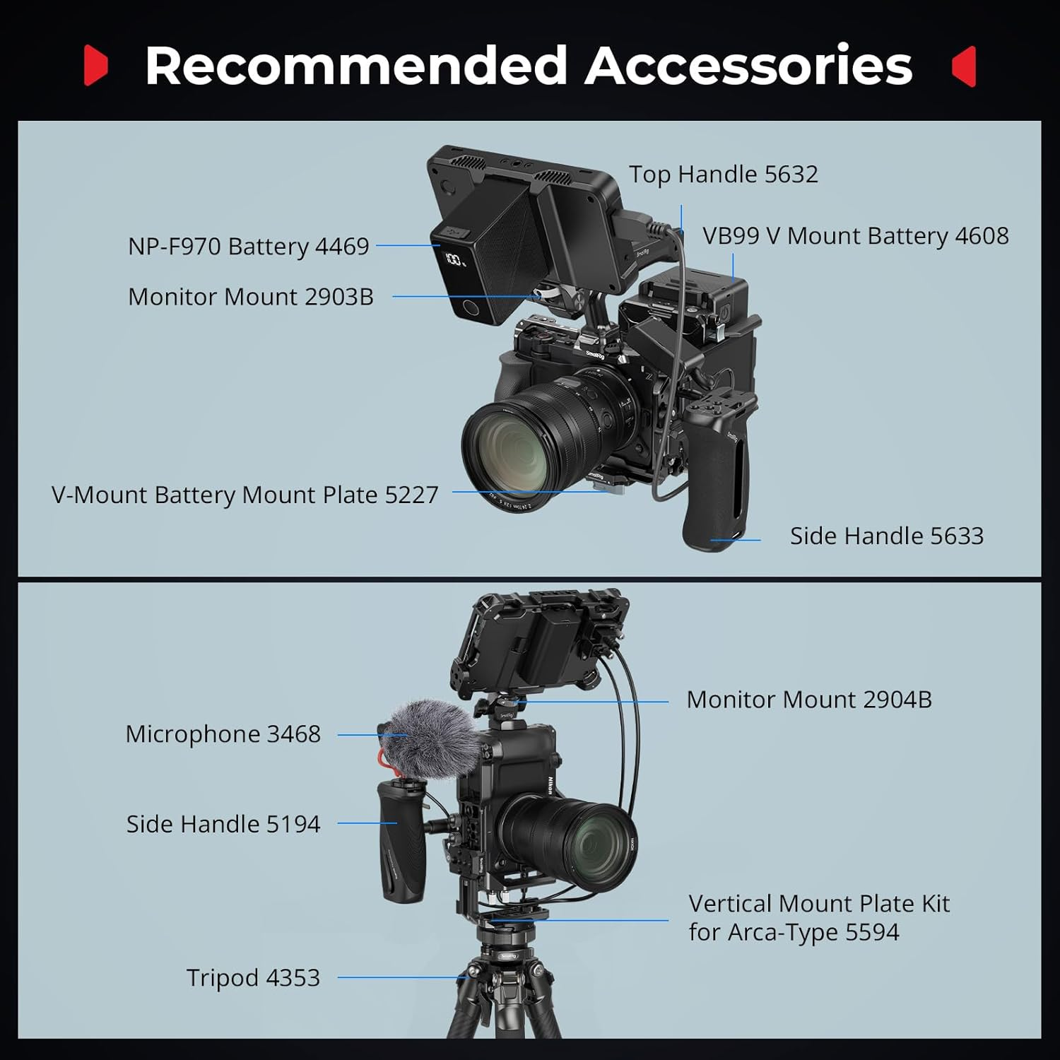 Smallrig Camera Cage for Nikon ZR with Silicone Grip and Cable Clamp for HDMI, Aluminum Alloy Full Camera Cage with Cold Shoe, Anti-Twist Design, Built-In Quick-Release Plate for Arca -5467 image number 1