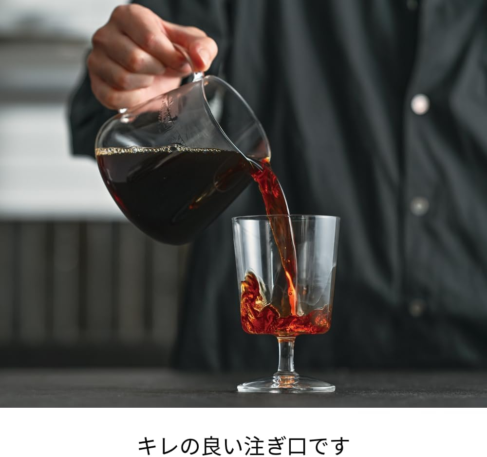 HARIO VBS-60 V60 Barista Server, 600 Clear, 20.3 Fl Oz (600 Ml), for 1-5 Cups, Microwavable, Made in Japan image number 3