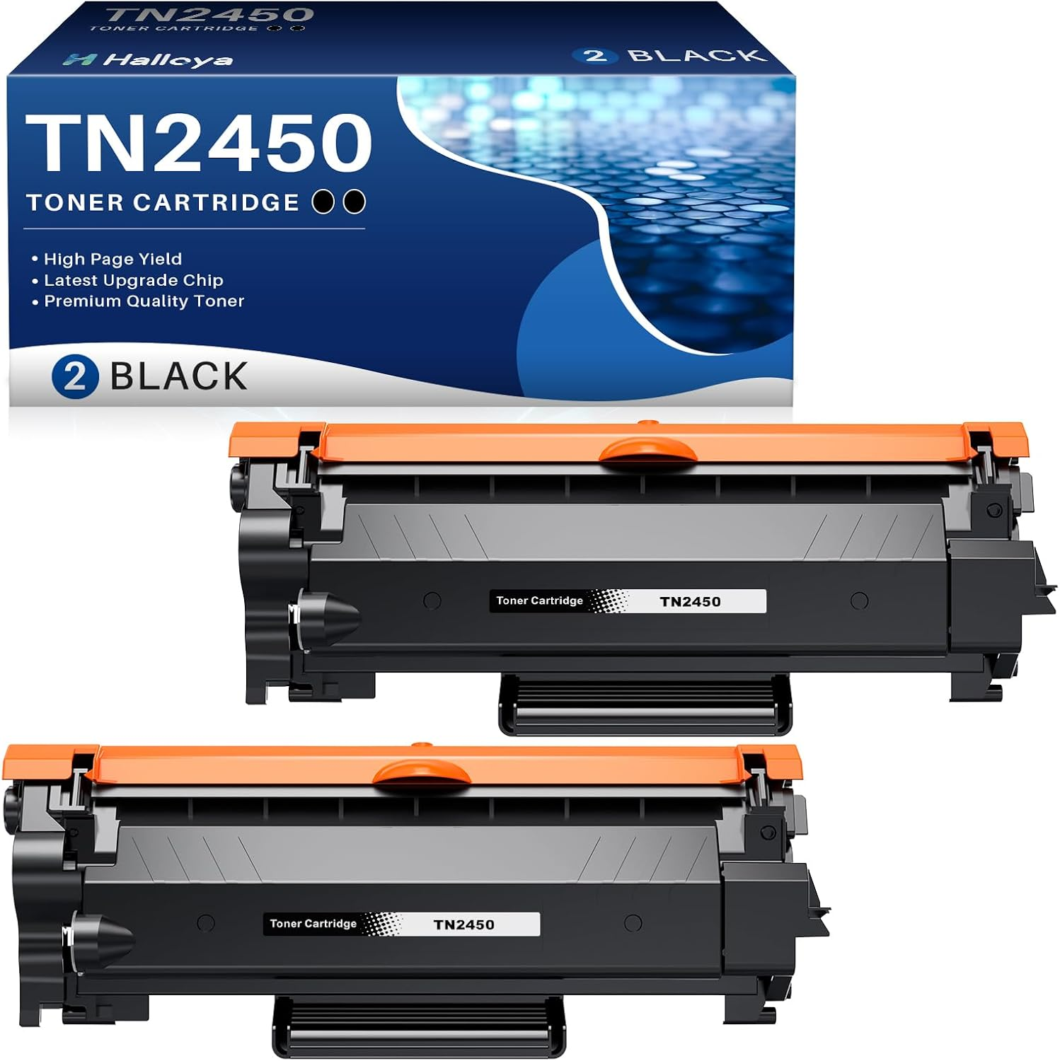 TN2450 Toner Cartridge Compatible for Brother TN-2450 TN2450 with Chip Use with MFCL2710DW MFCL2713DW MFC-L2750DW HL-L2350DW HLL2375DW HLL2395DW HLL-L2375DW DCP-L2550DW Printer(2 Black) image number 5