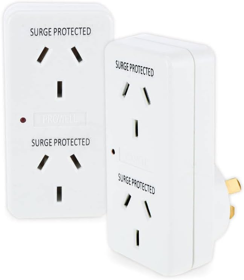 LEDON Double Adaptor Surge Protection Power Indicator 240V Dual Socket Plug, Compact & Lightweight, Power Indicator &ndash; Ideal for Home, Office, Garage (2) image number 3