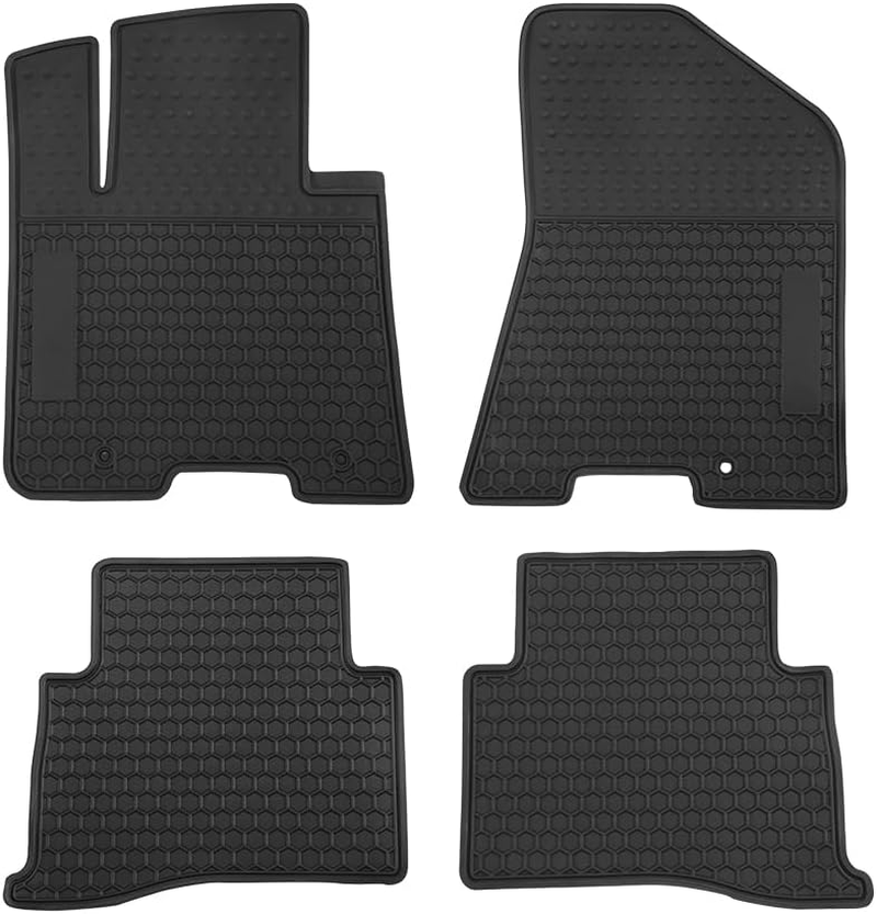 Megiteller Car Floor Mats Custom Fit for 2025 2024 2023 2022 2021 2020 Kia Soul Odorless Washable Heavy Duty Rubber (All Weather) Floor Liners Set Black
