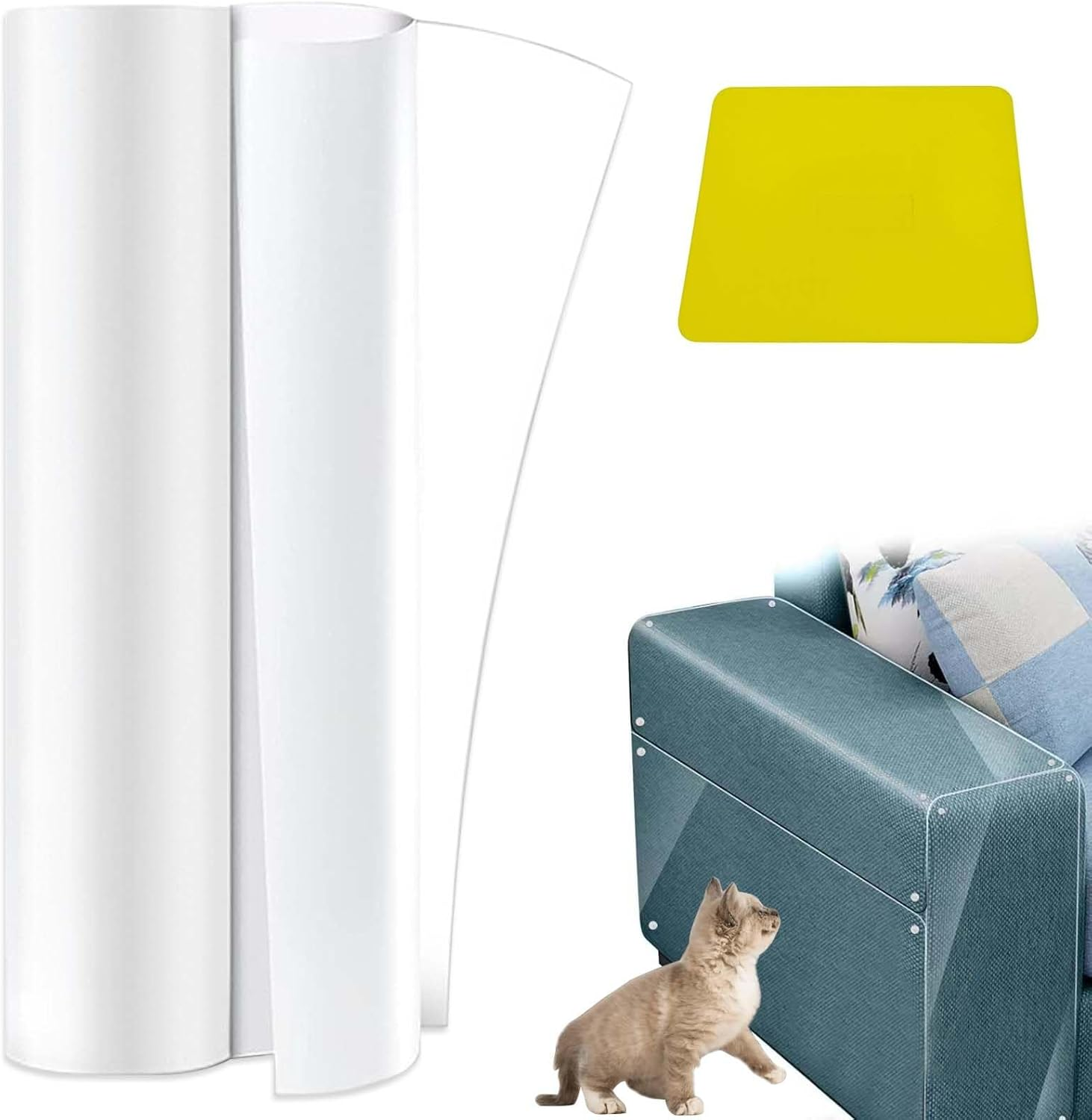 Scratch Protection Sofa Cat, 30 Cm X 5 M Scratch Protection Cat Tape Transparent Cat Scratch Protection Film Sofa Scratch Protection Pad Self-Adhesive Scratch Protection Film anti Scratch Film For image number 1