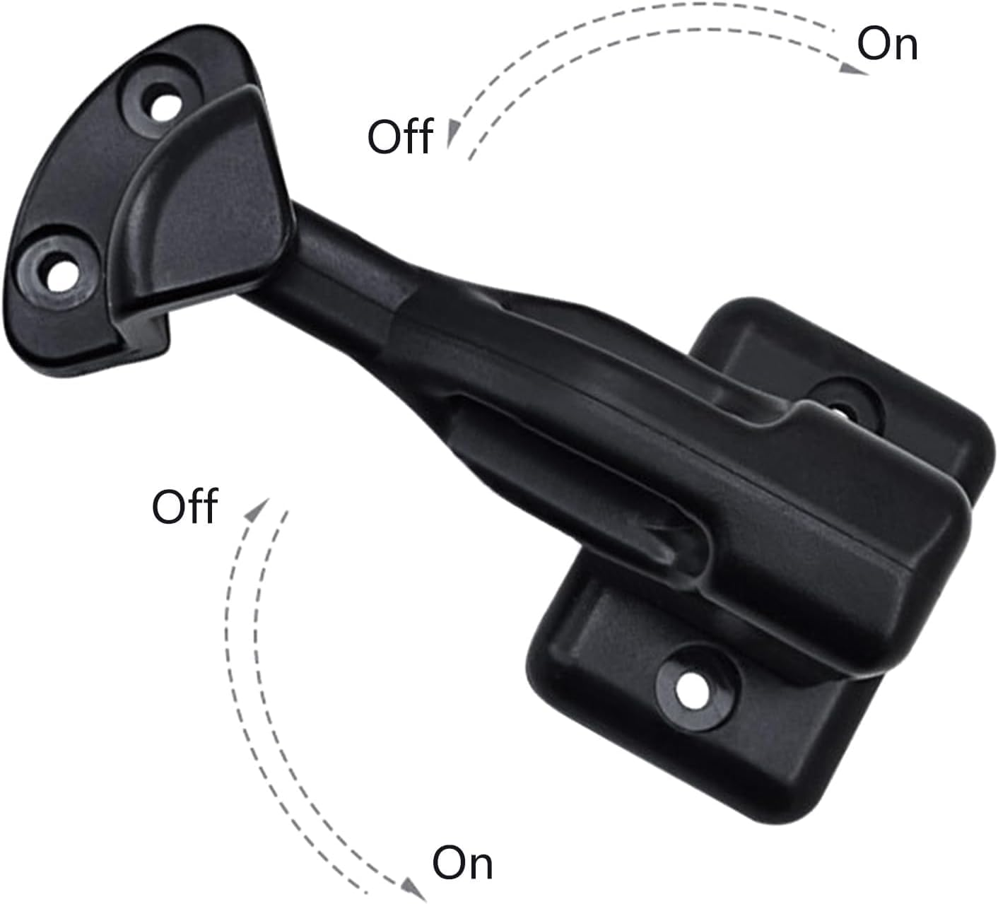 1 X Caravan Door Holder, Door Lock Caravan, Caravan, Window Closure, Caravan Lock Door, Rotating Latch, Door Holder, Door Stop, for Caravan, Boat or Furniture (White) image number 4